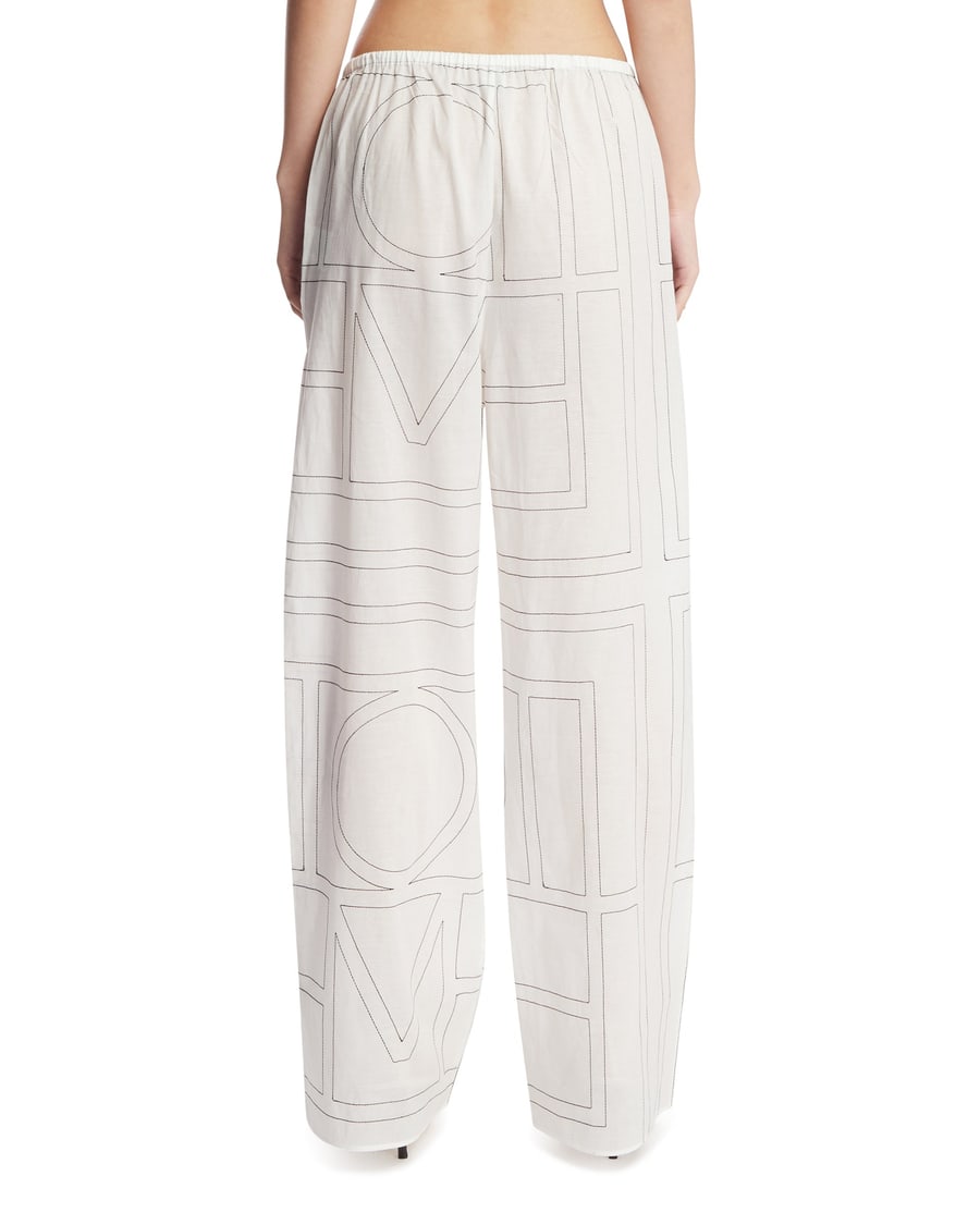 Toteme Pantaloni Monogram Bianchi, view 5