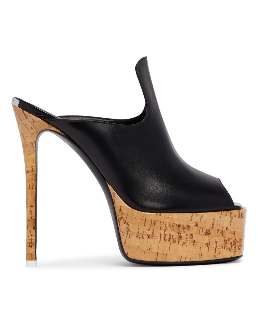 The Attico Mules Irmelin In Pelle Nere, view 2