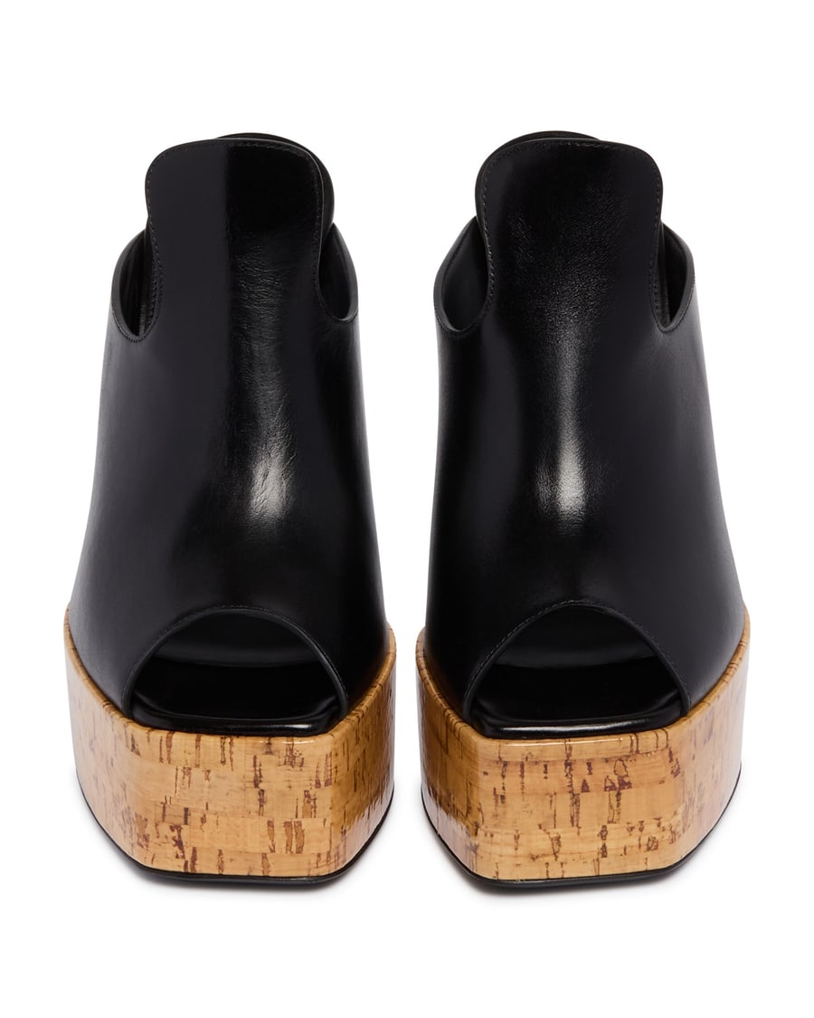 The Attico Mules Irmelin In Pelle Nere, view 4