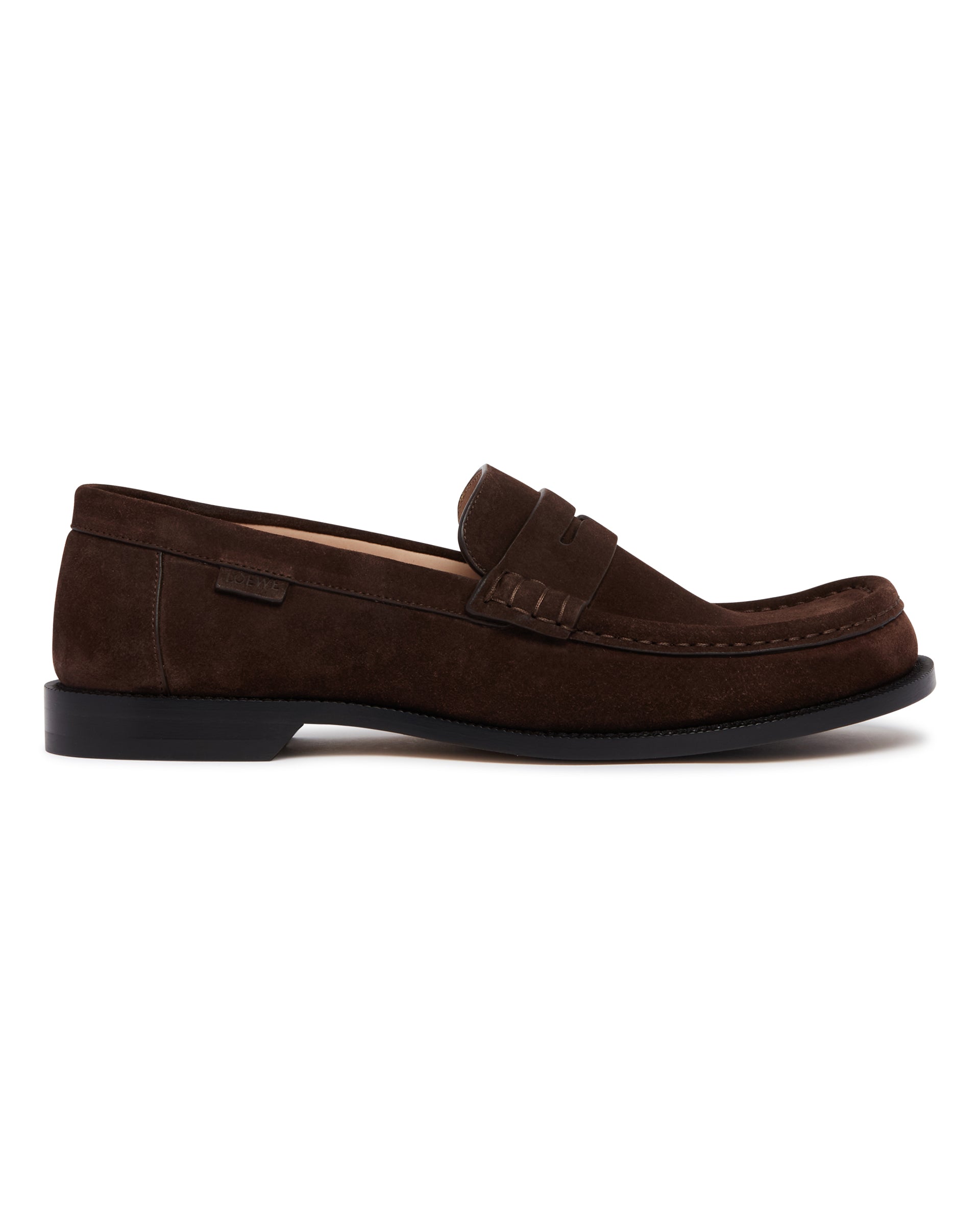 Loewe Mocassini Campo In Suede Marroni, view 2