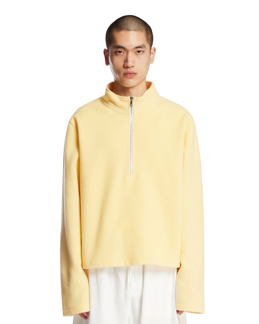 RIER Maglione In Pile Di Lana Giallo