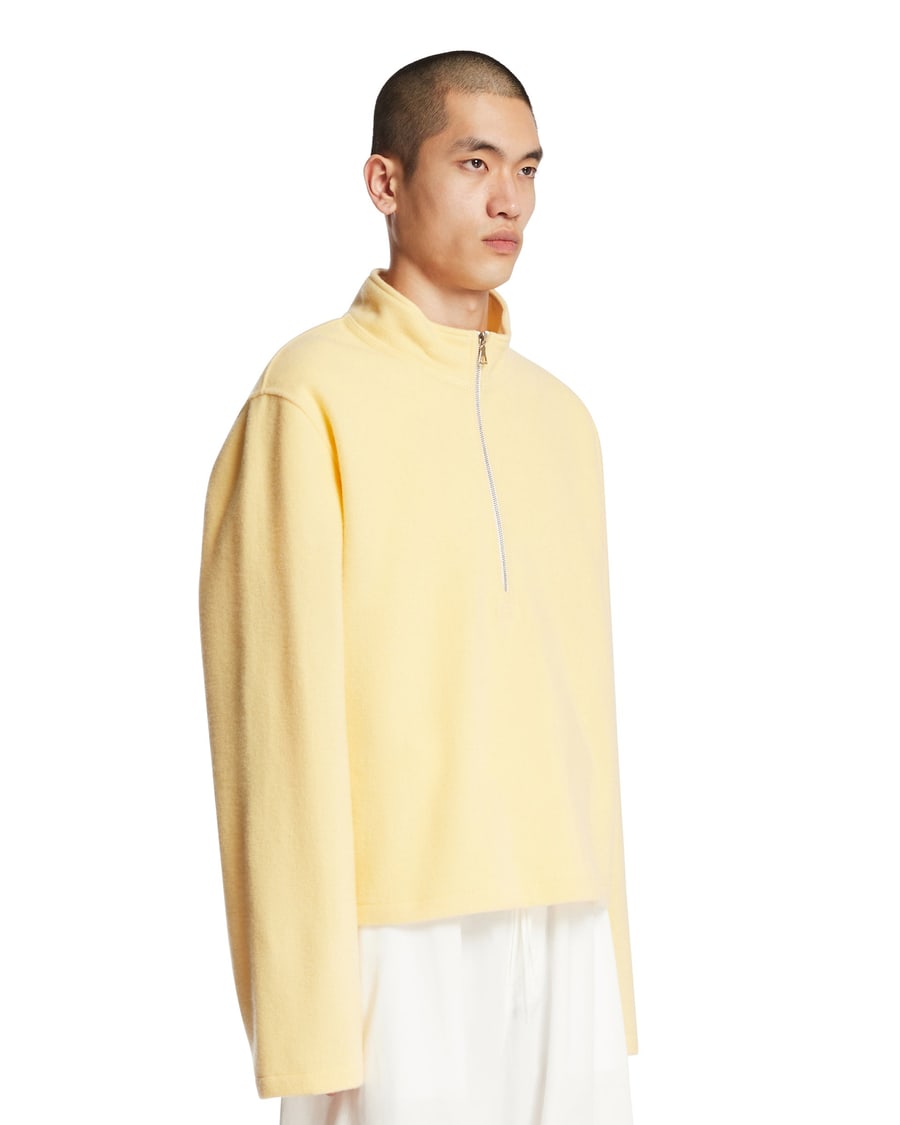 RIER Maglione In Pile Di Lana Giallo, view 2