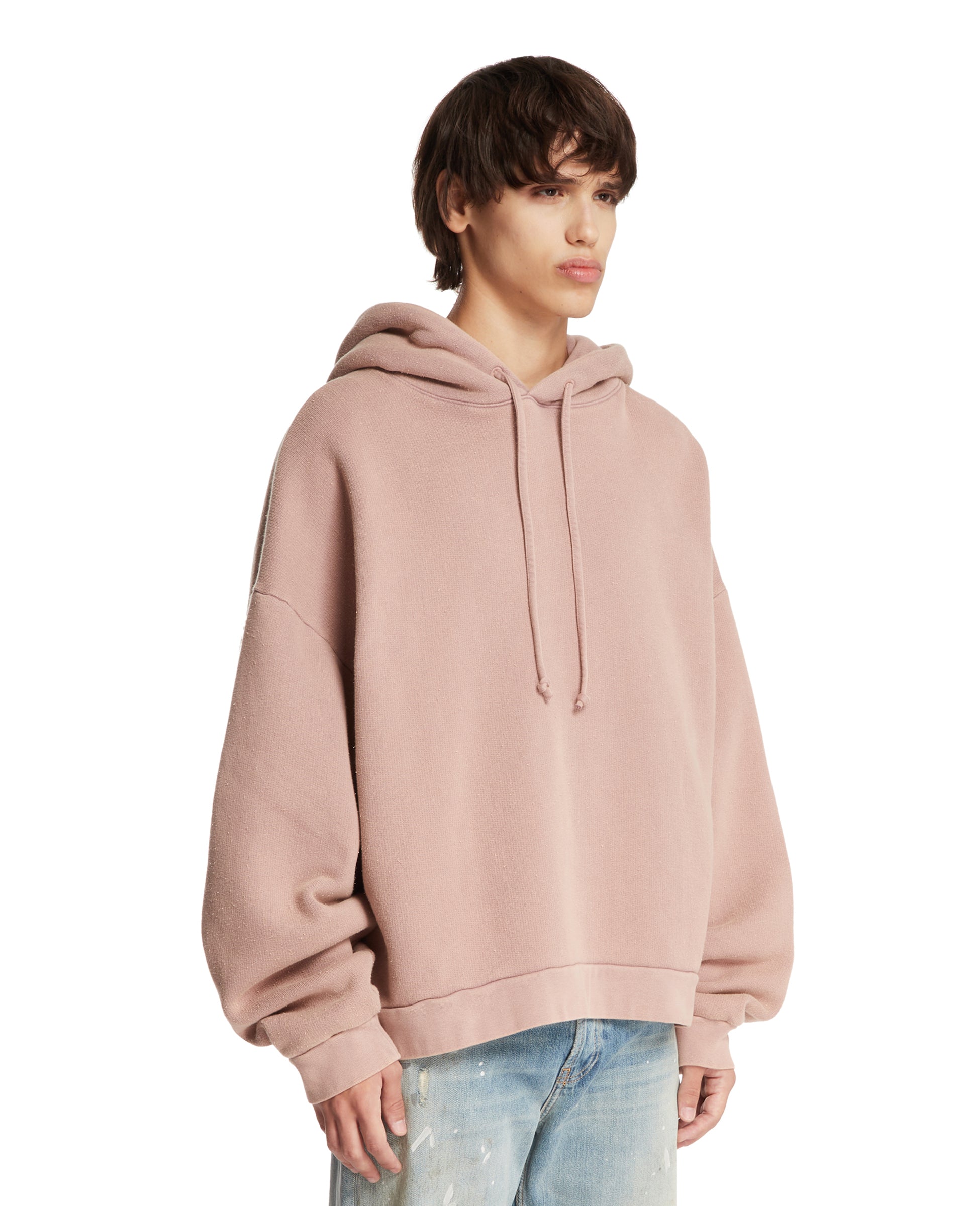ACNE STUDIOS Felpa Oversize Con Logo Rosa, view 2