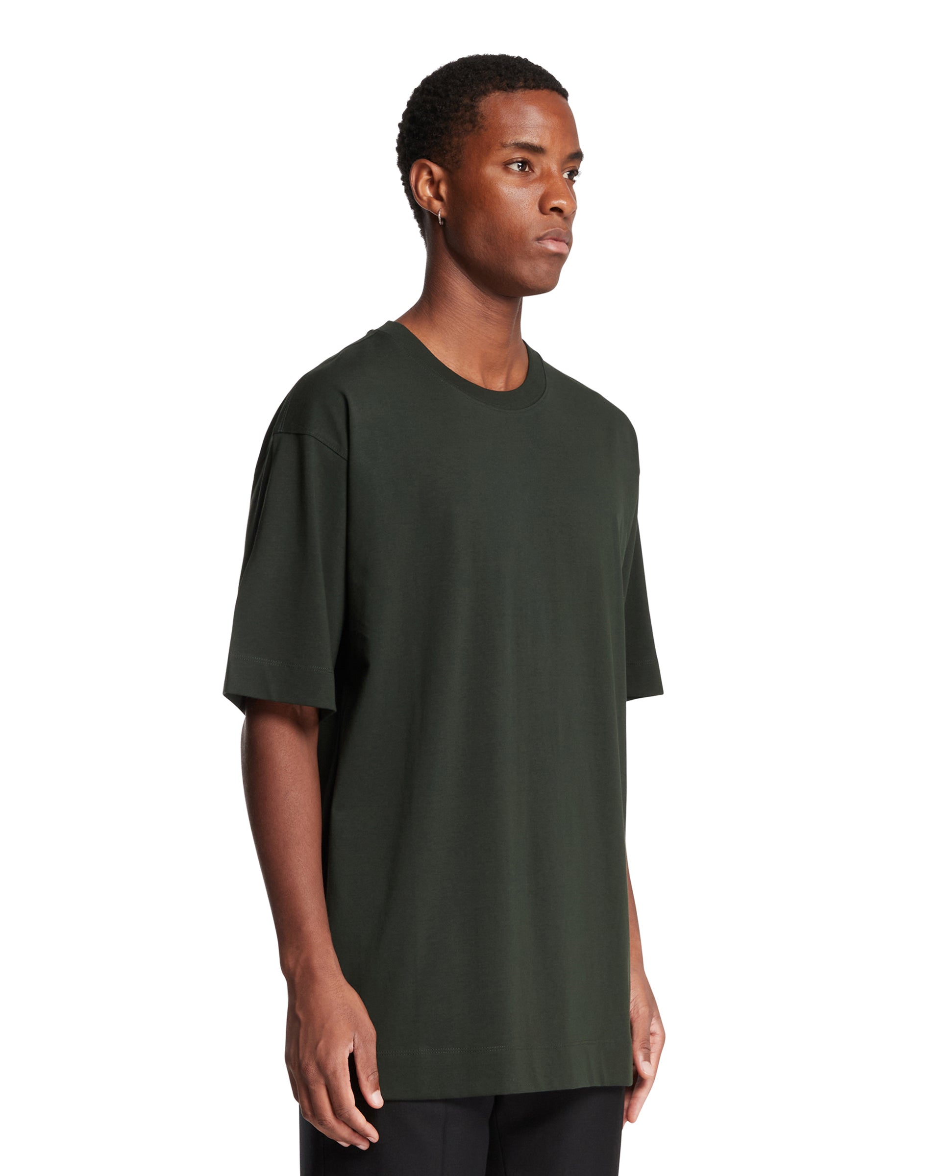 Dries Van Noten T-Shirt Girocollo Verde, view 2
