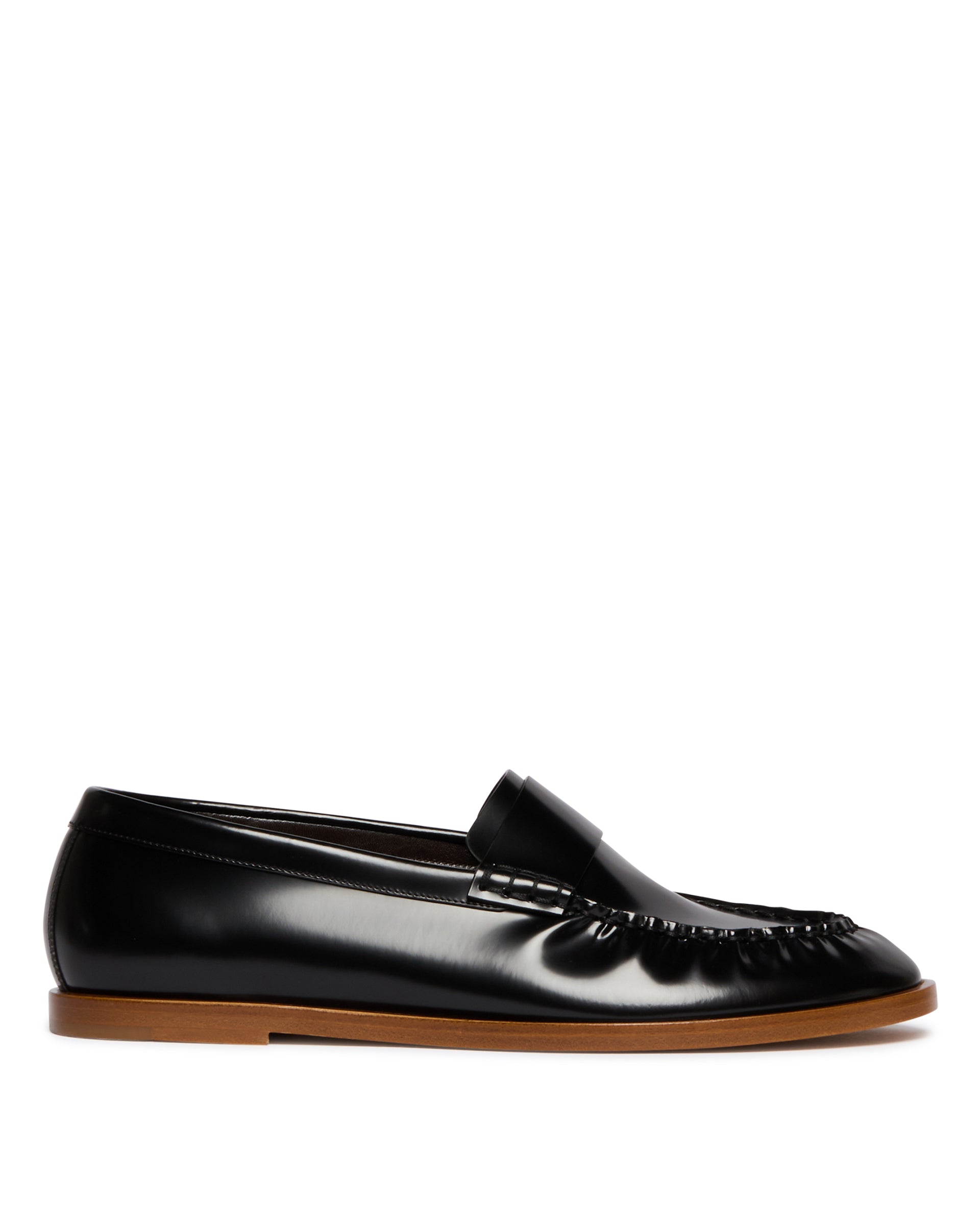 The Row Mocassini In Pelle Neri Lucidi
