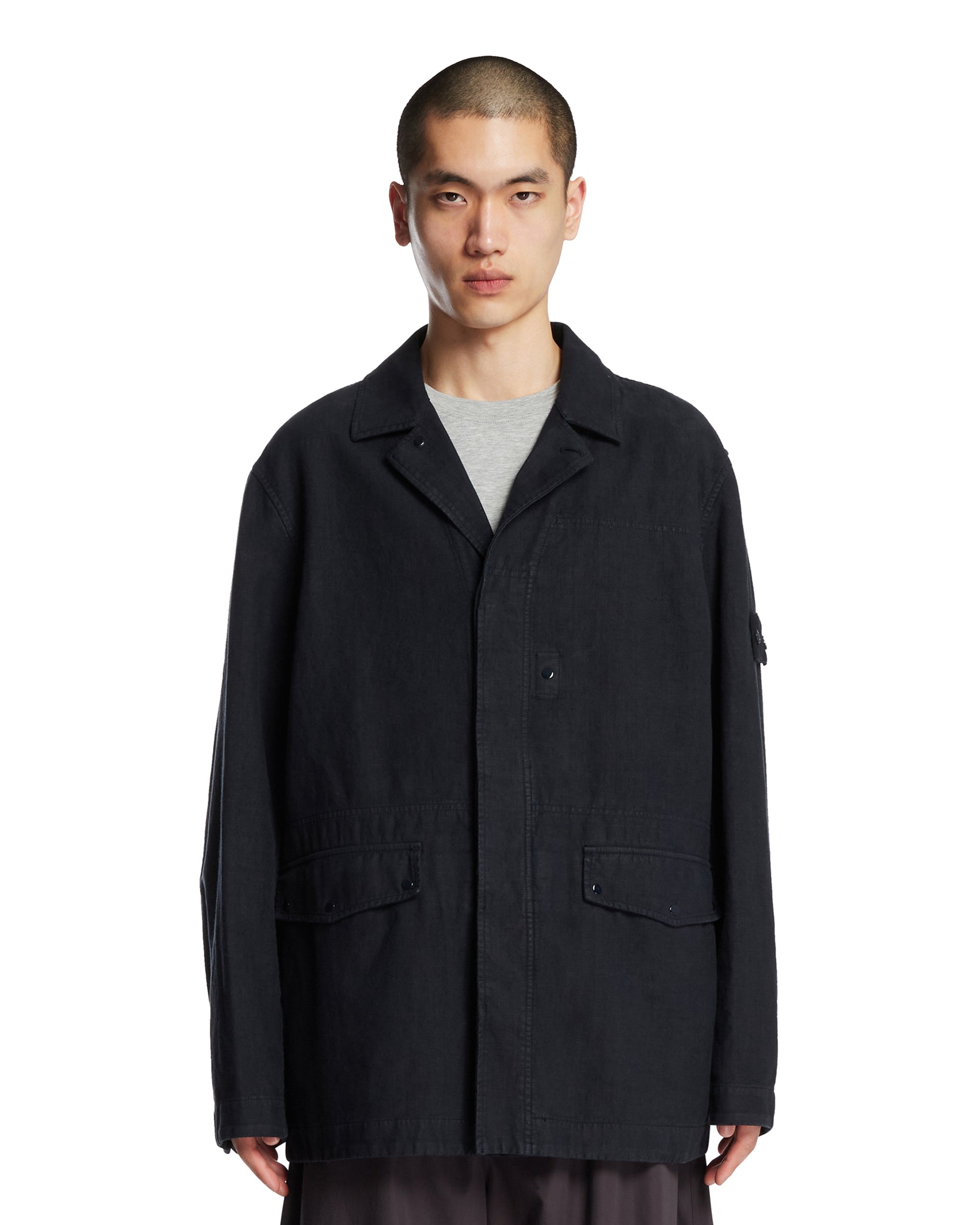 Stone Island Giacca Coach Antigoccia Blu
