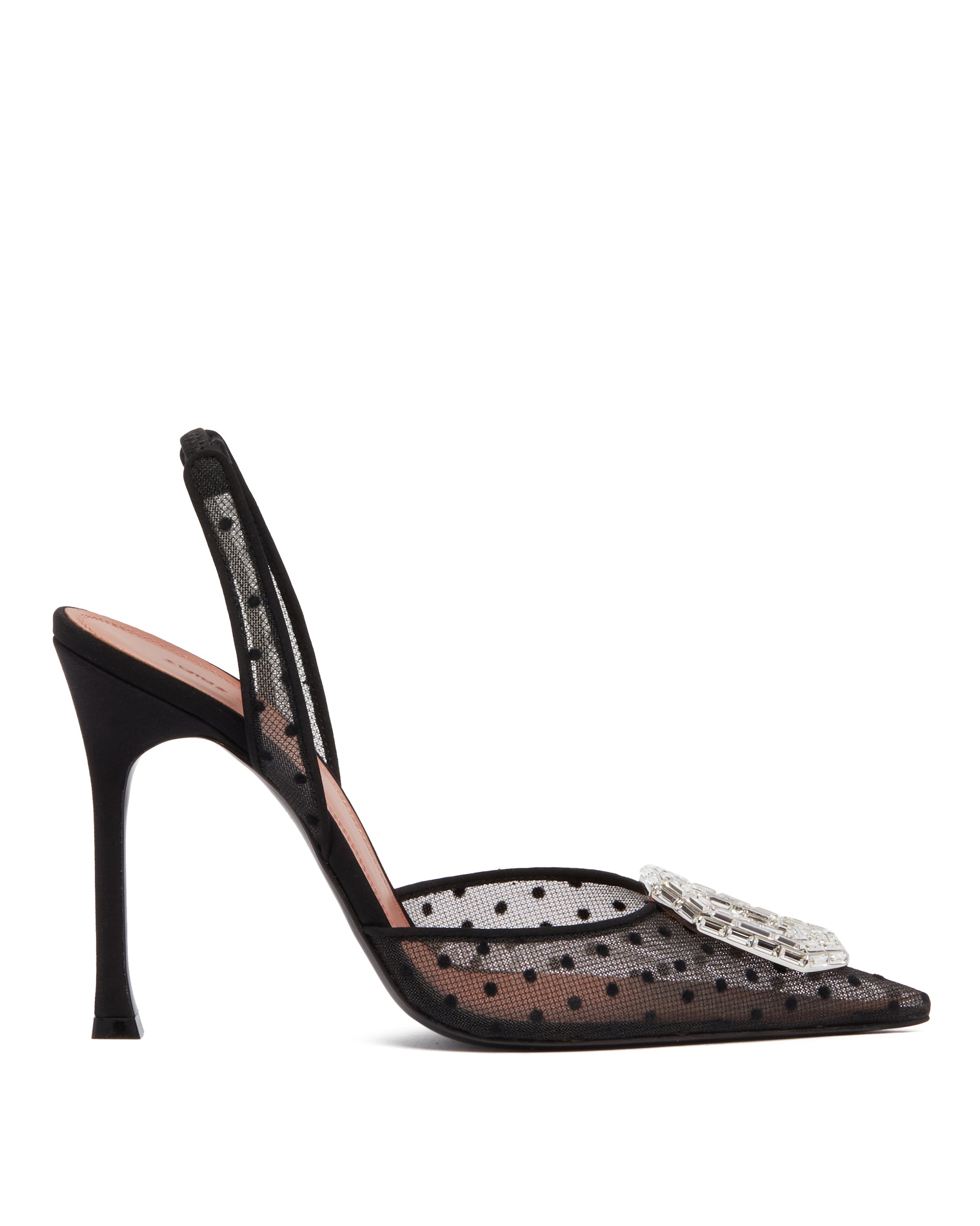 Amina Muaddi Decollete Camelia Sling Nere