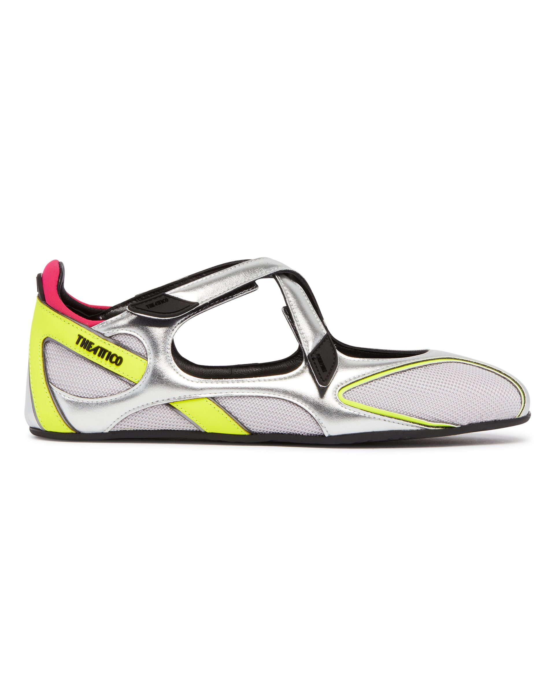 The Attico Ballerine Flat Floor 01 Argentate, view 2