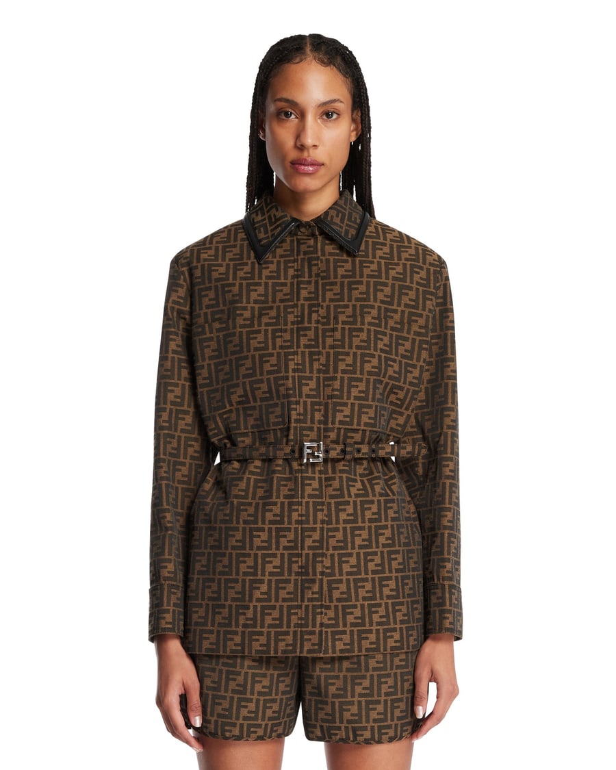 Fendi Giacca FF Marrone