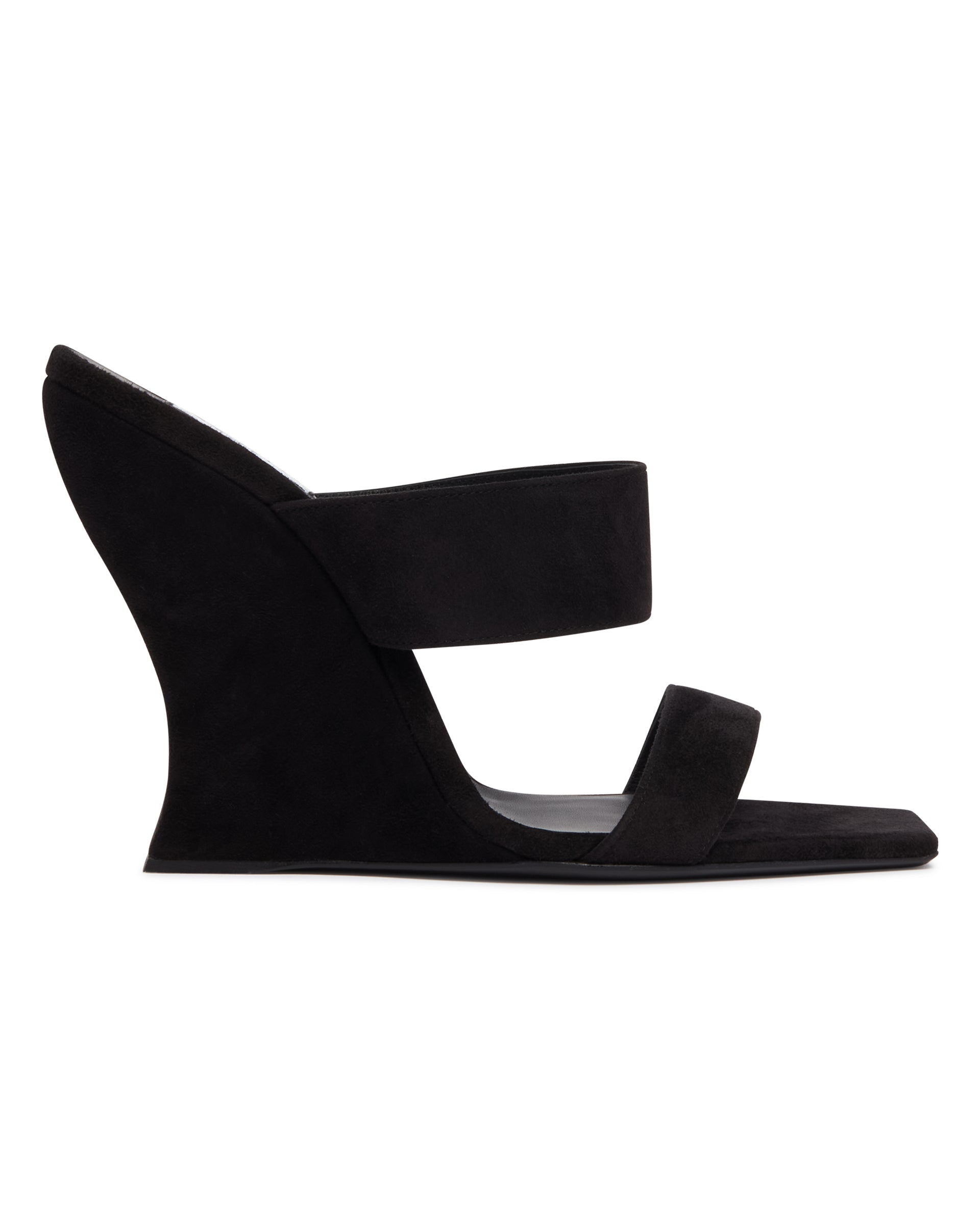 Alaïa Mules Wave In Suede Nere, view 2