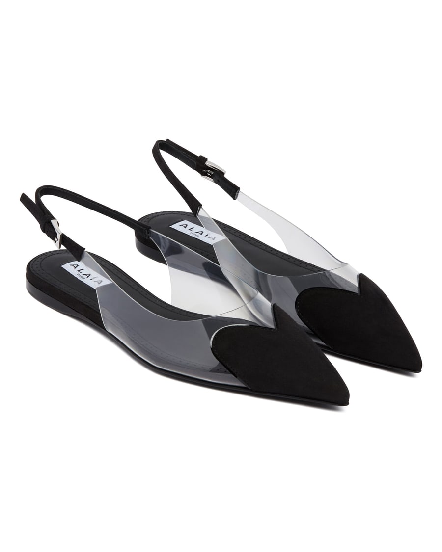 Alaïa Slingback Flat Le Coeur Nere, view 3