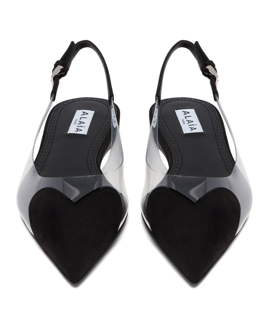 Alaïa Slingback Flat Le Coeur Nere, view 4