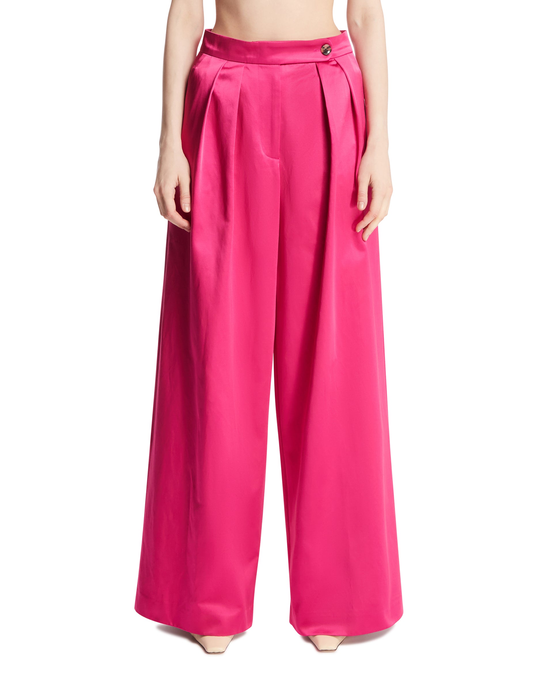 Dries Van Noten Pantaloni Ampi Rosa