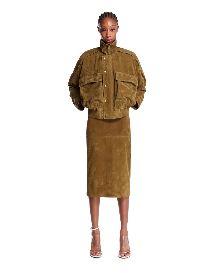 PETAR PETROV Giacca Softcore In Suede Marrone, view 3