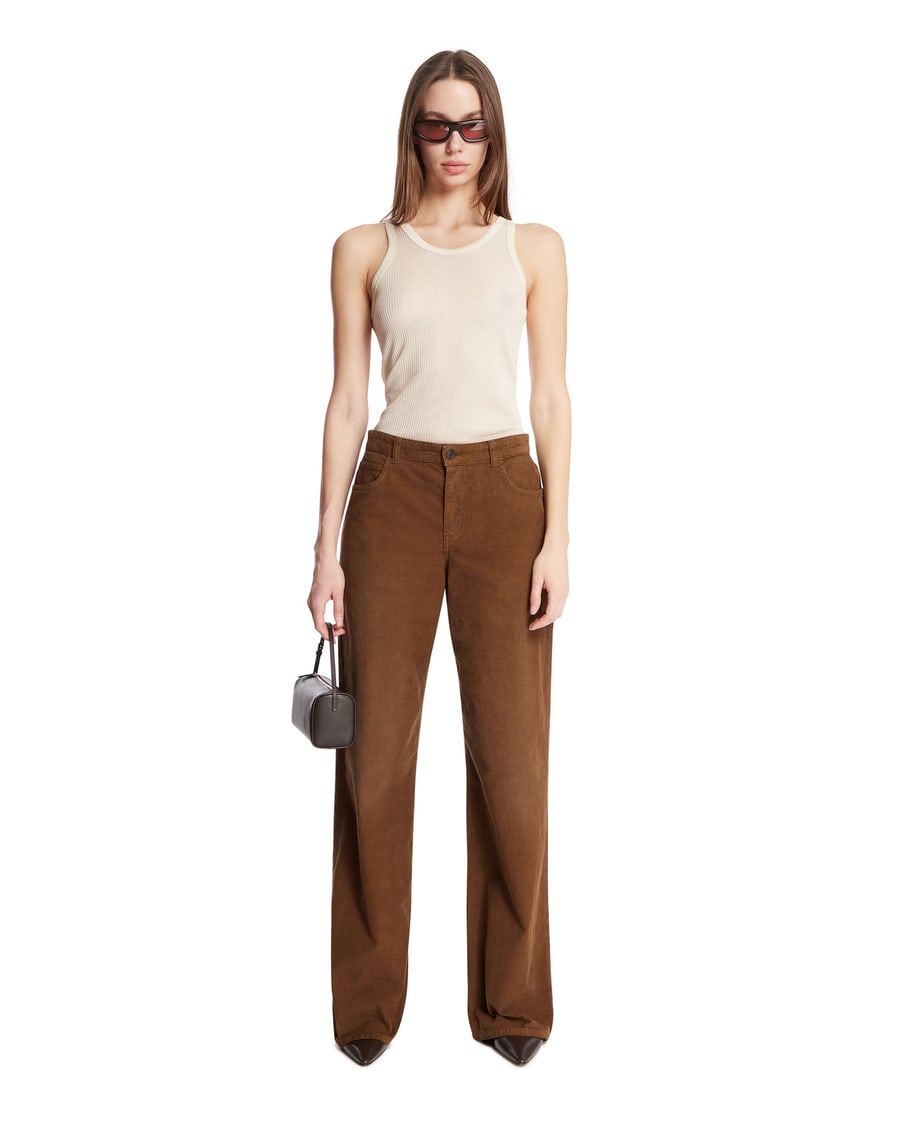 Lemaire Top In Viscosa E Seta Beige, view 3