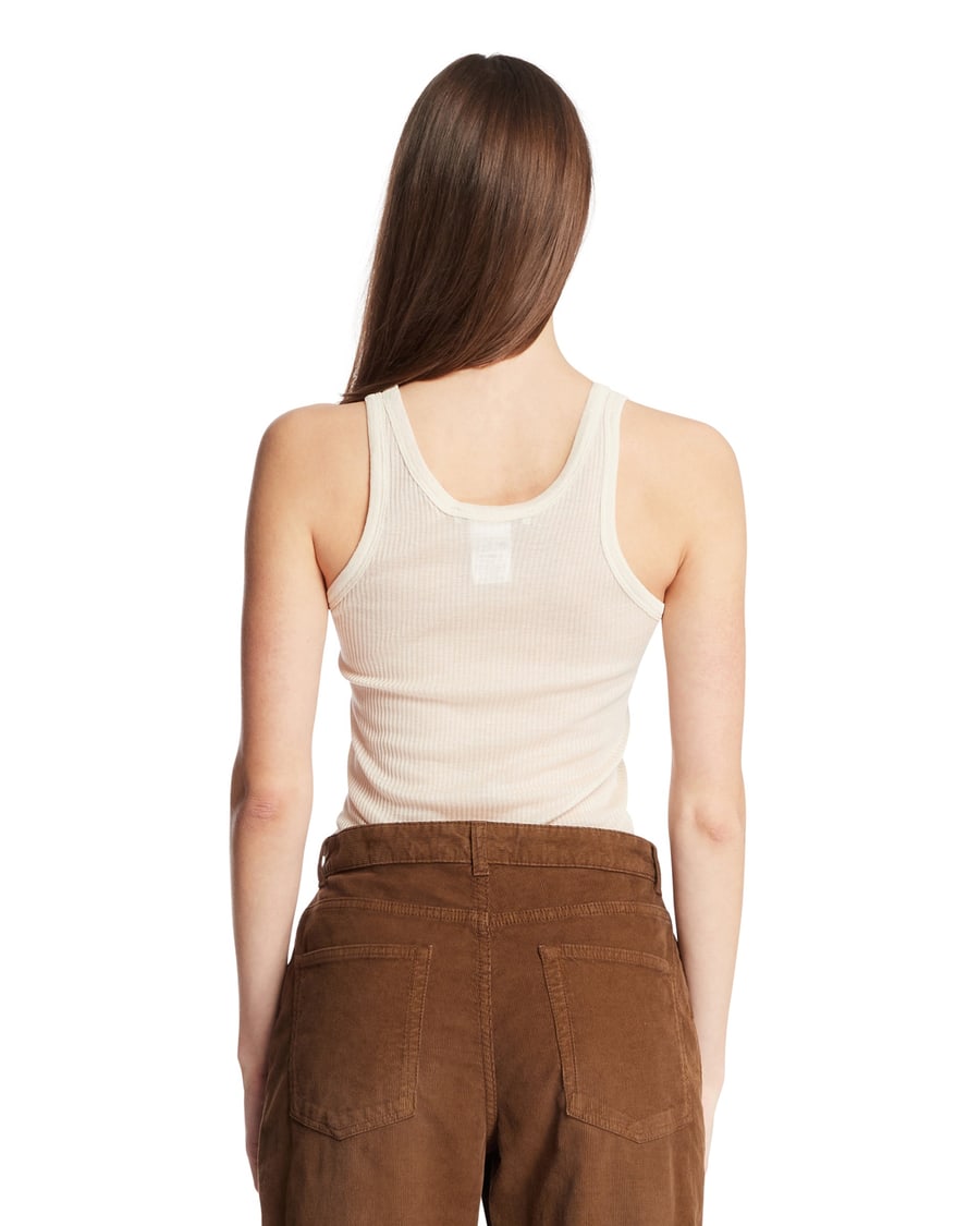 Lemaire Top In Viscosa E Seta Beige, view 5
