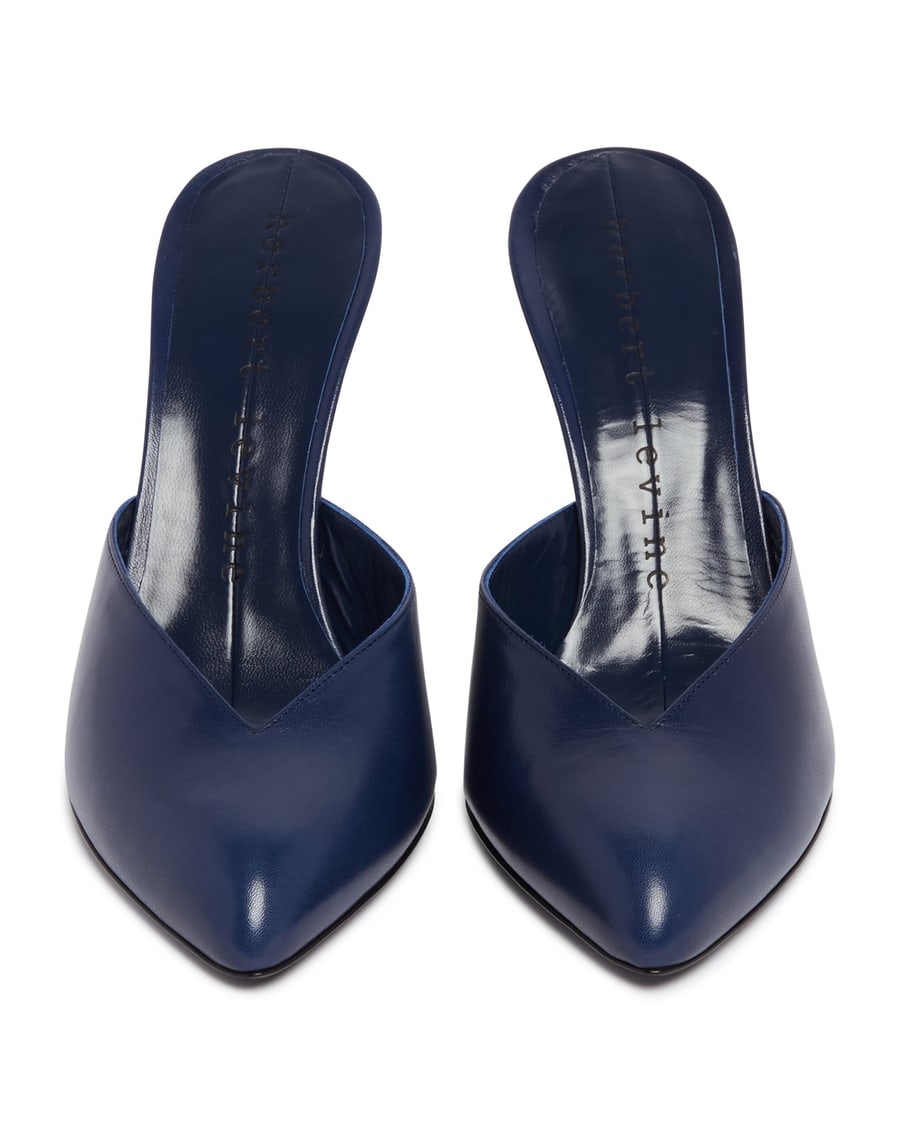 HERBERT LEVINE Mules Sitting Pretty Blu, view 4