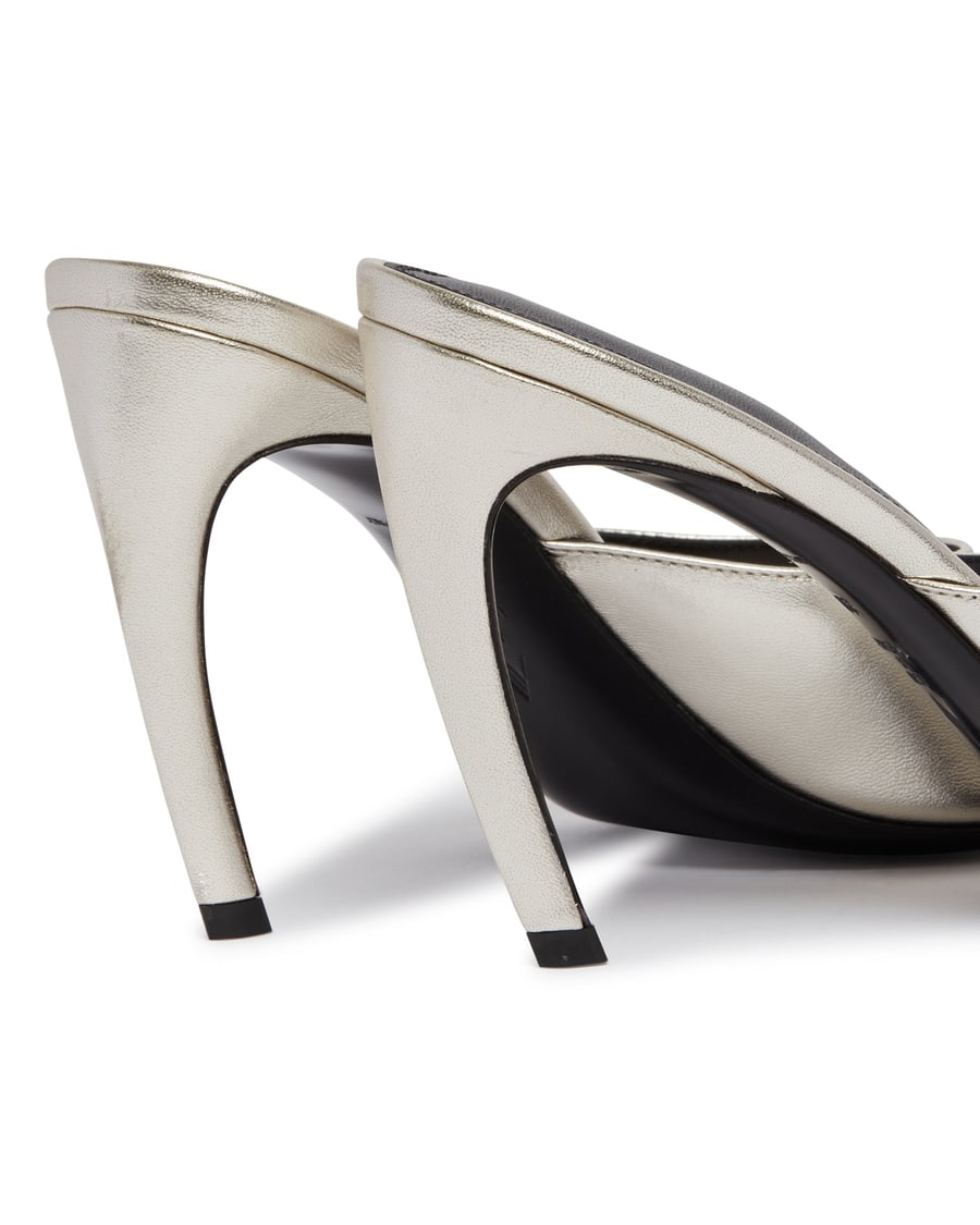 The Attico Mules Betta Argento, view 6