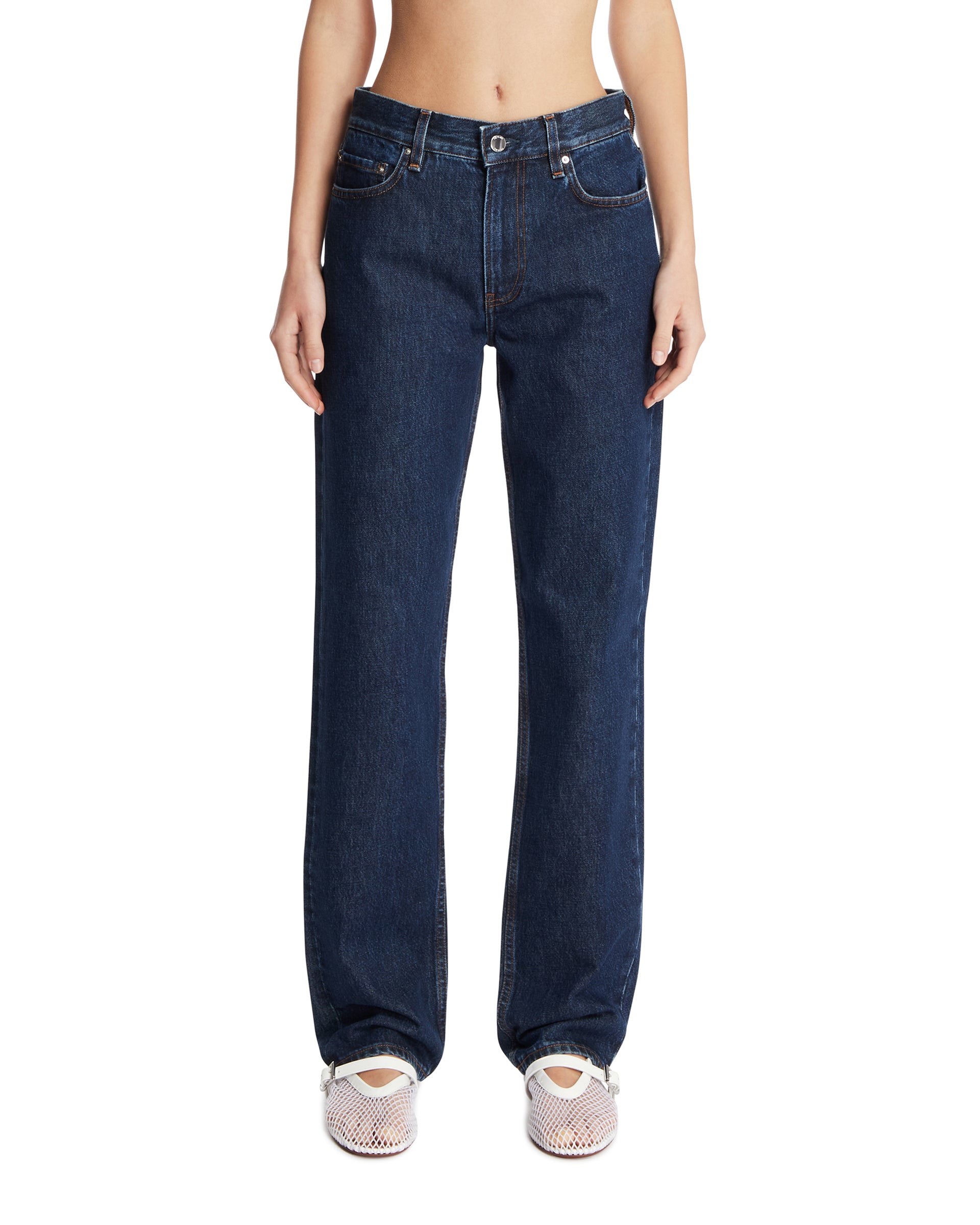 Toteme Jeans A Gamba Dritta Blu