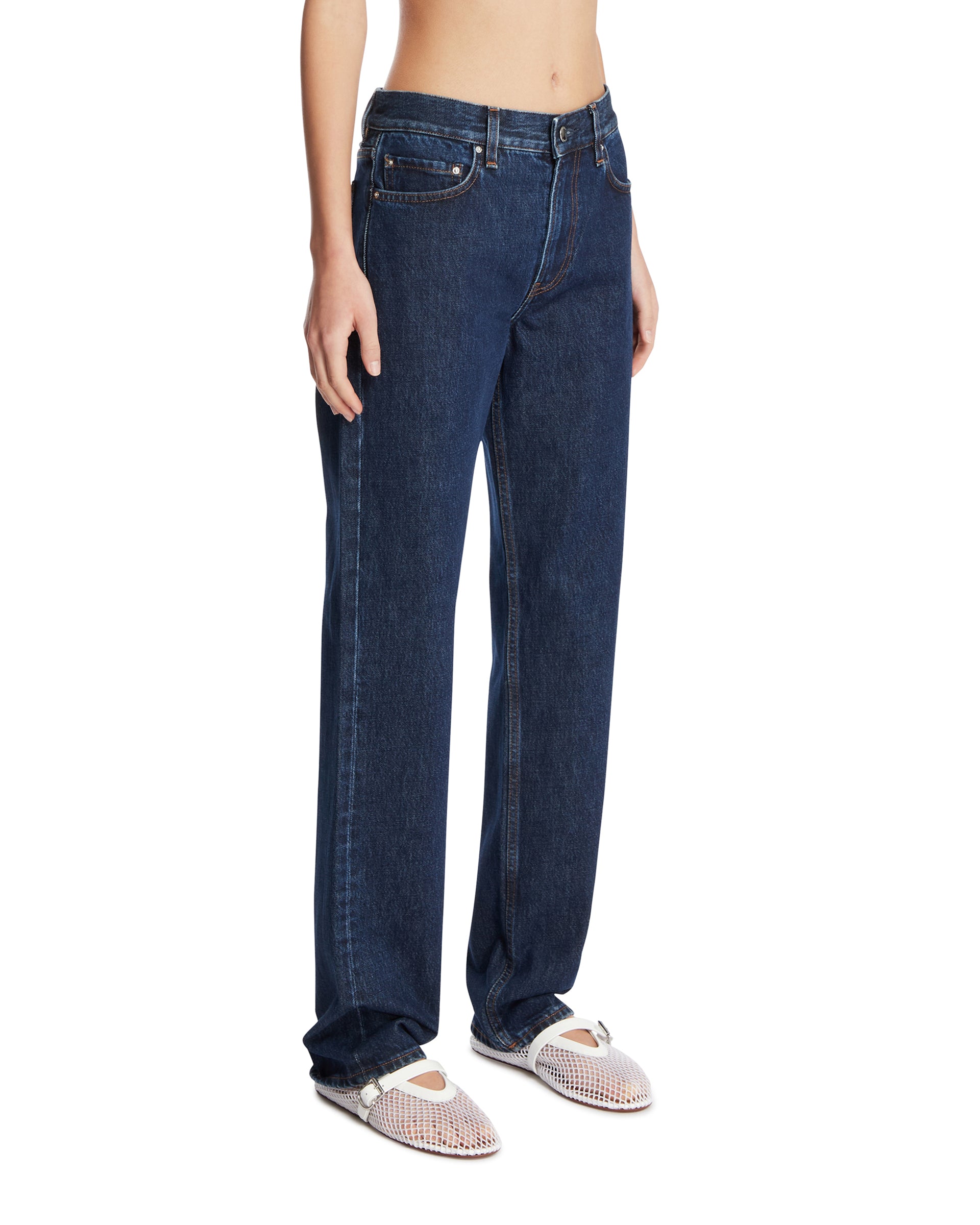 Toteme Jeans A Gamba Dritta Blu, view 2