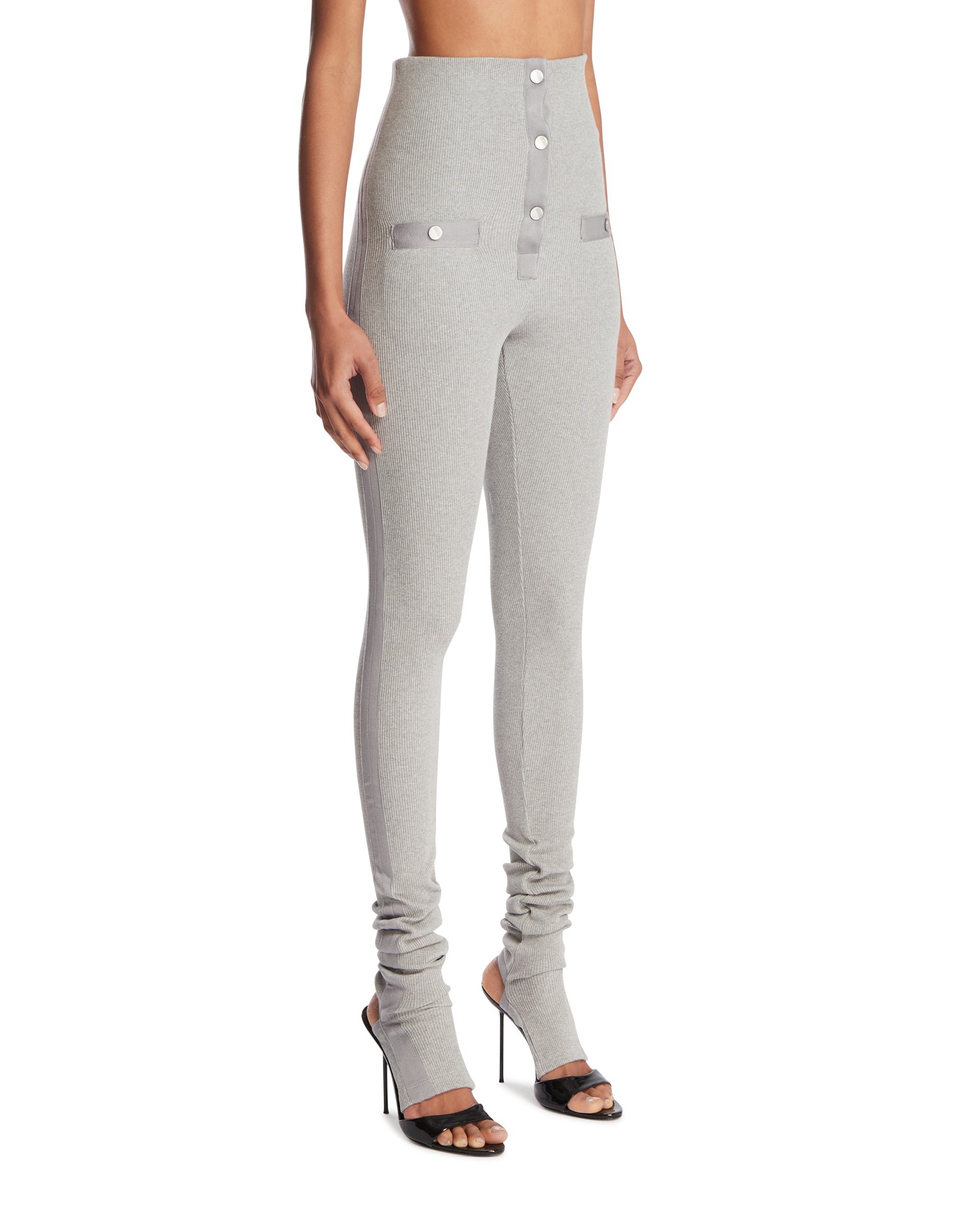 The Attico Leggings A Coste Grigi, view 2