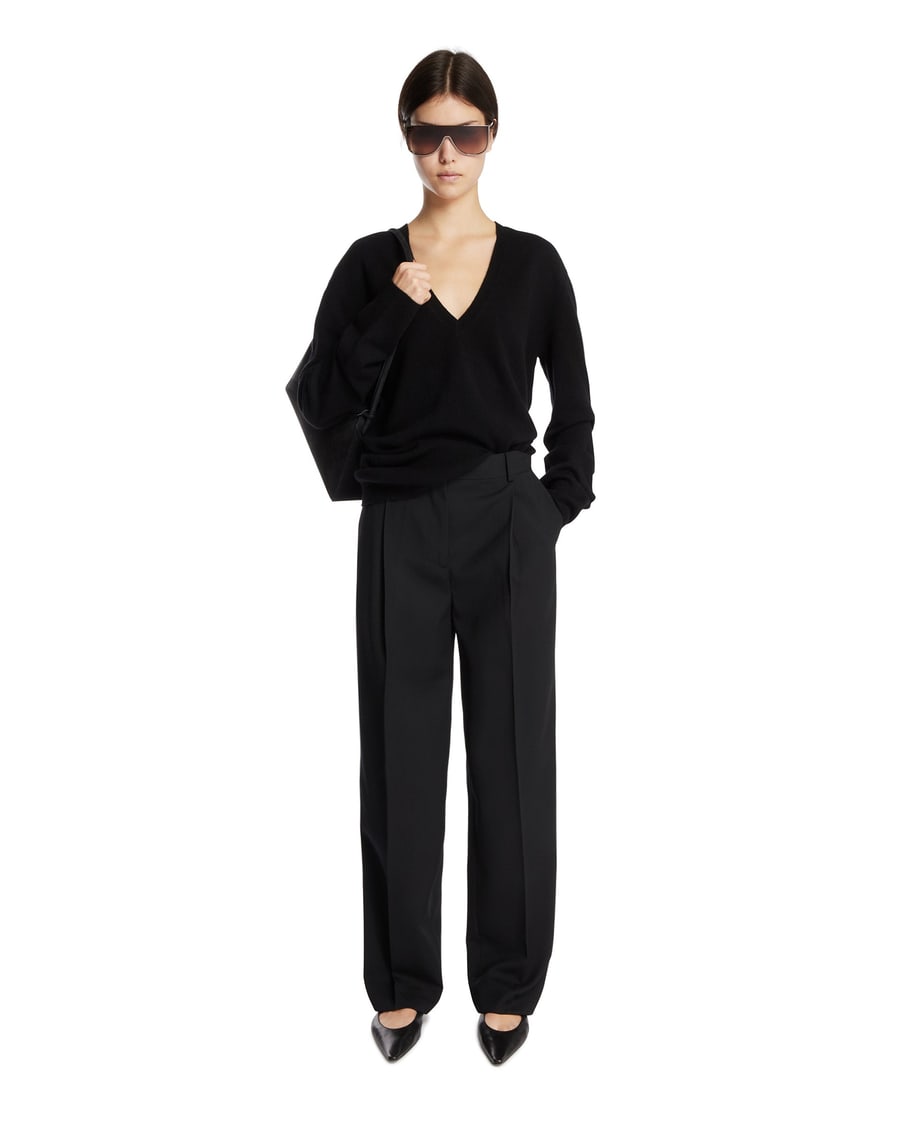 Toteme Pullover Con Scollo A V Nero, view 3
