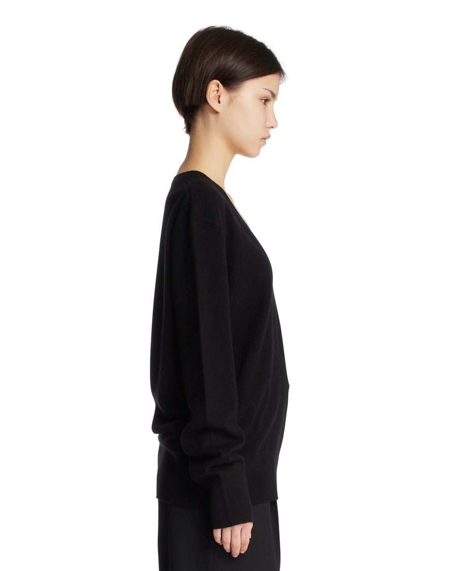 Toteme Pullover Con Scollo A V Nero, view 4