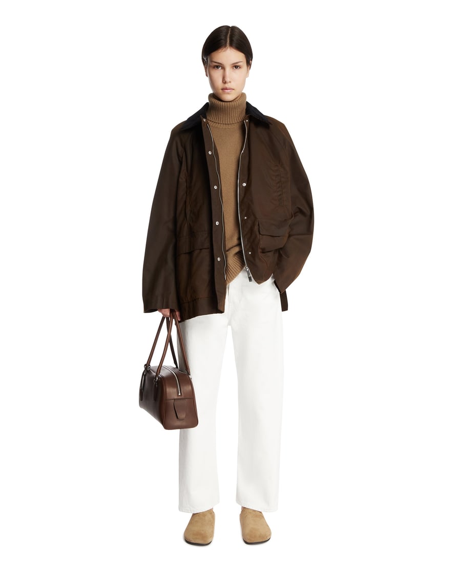 Toteme Pullover A Collo Alto Beige, view 3