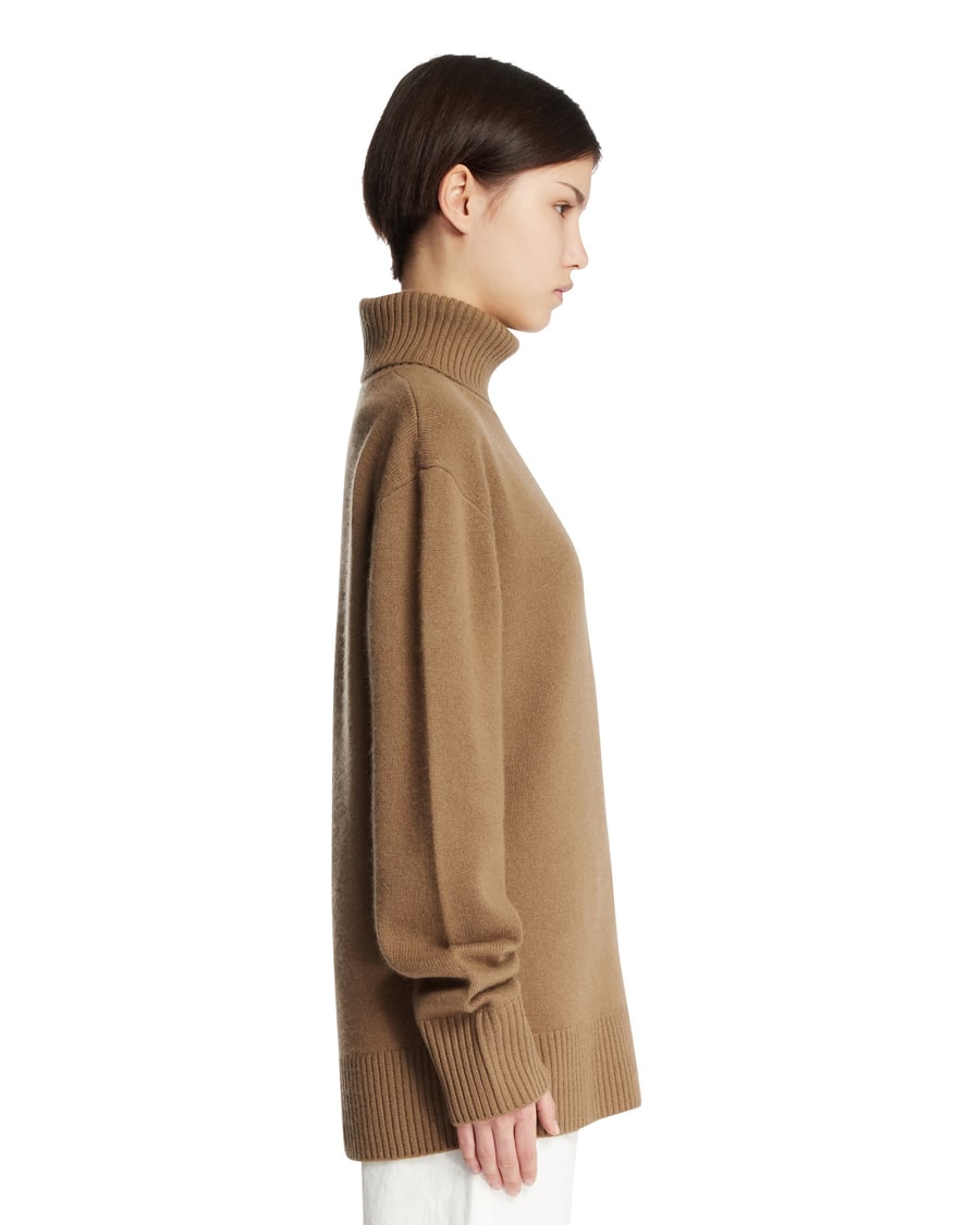 Toteme Pullover A Collo Alto Beige, view 4
