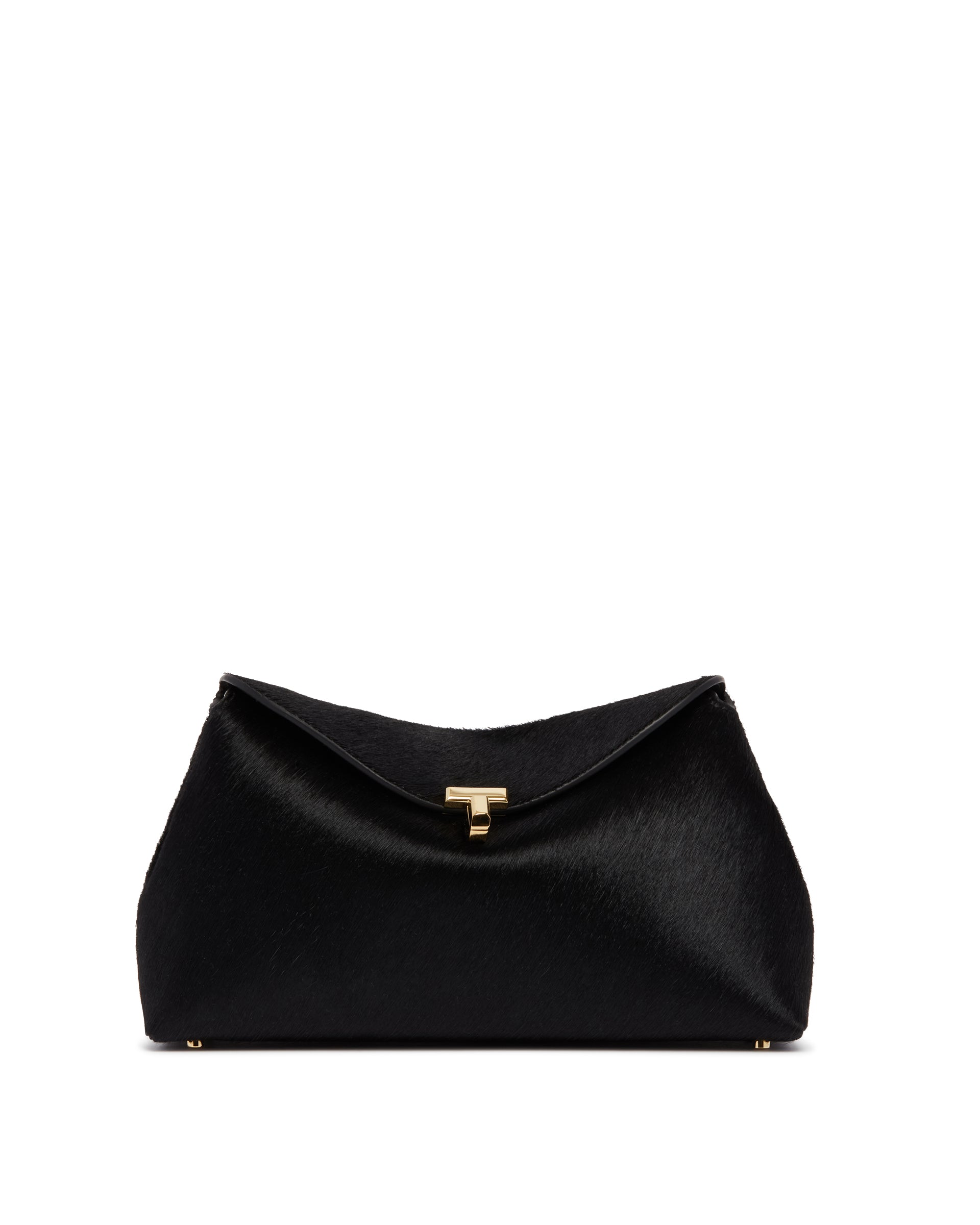 Toteme Borsa T-Lock Clutch In Cavallino Nera
