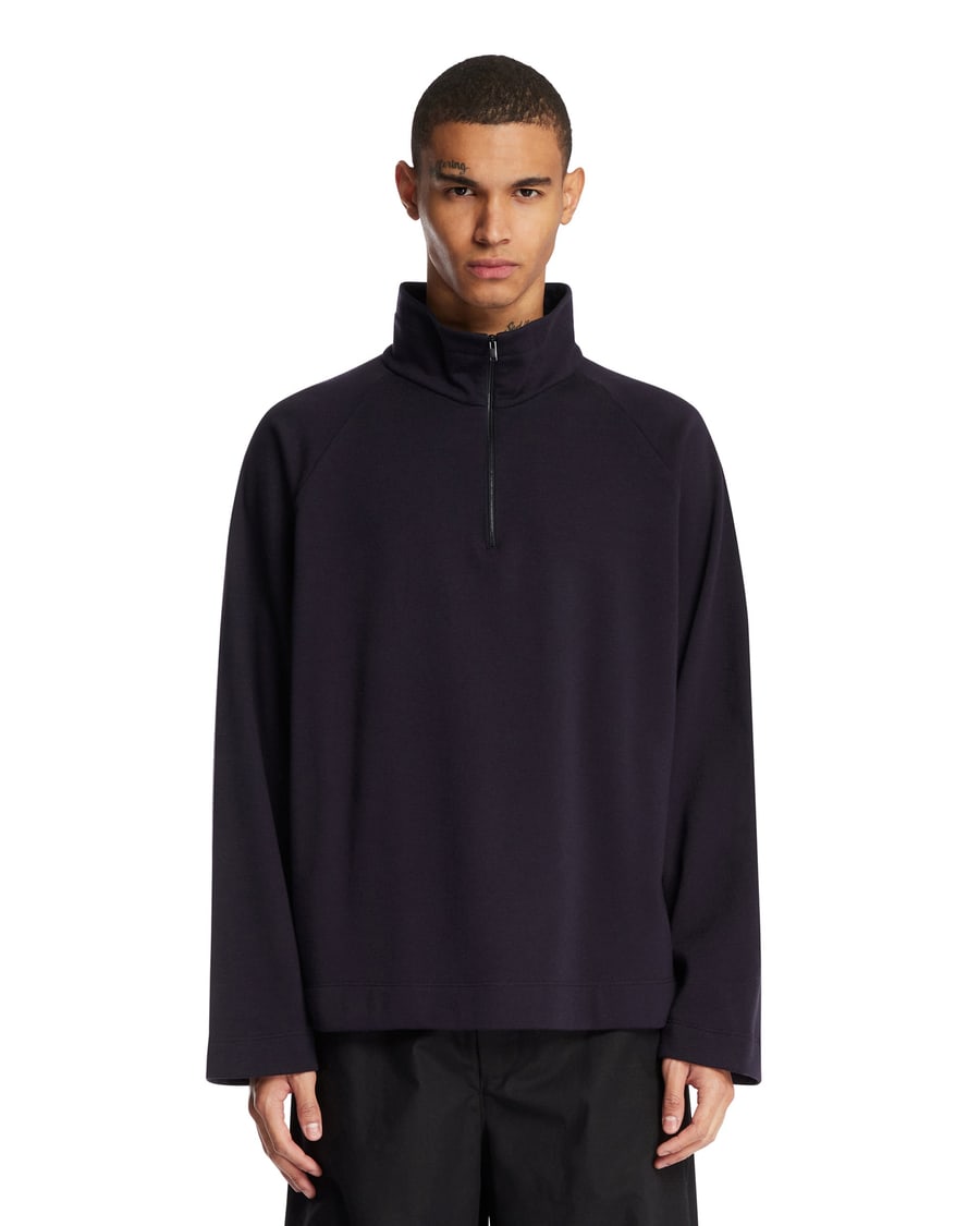 The Row Top in Cotone E Cashmere Blu