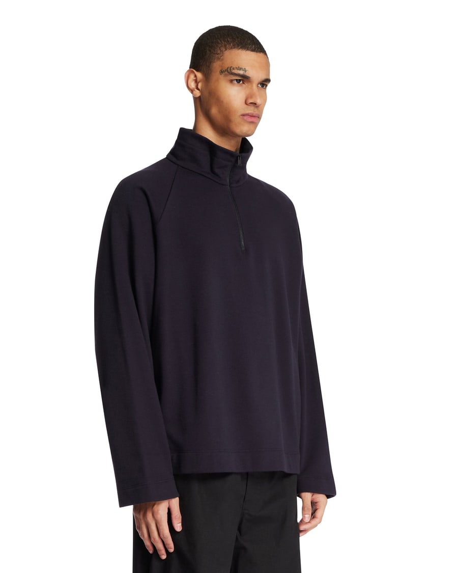 The Row Top in Cotone E Cashmere Blu, view 2