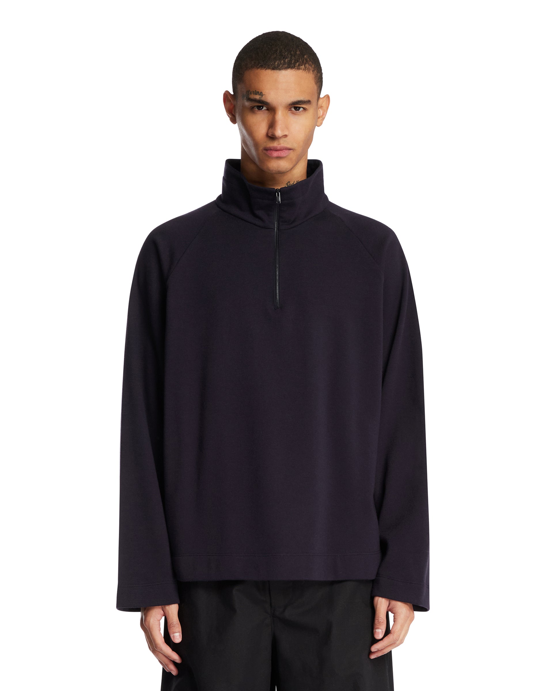 The Row Top in Cotone E Cashmere Blu