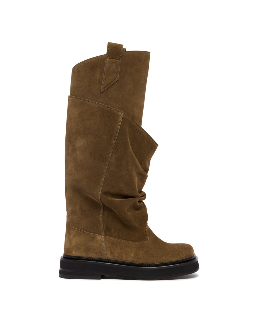 The Attico Combat Boot New Robin Passeggiata Marroni, view 2