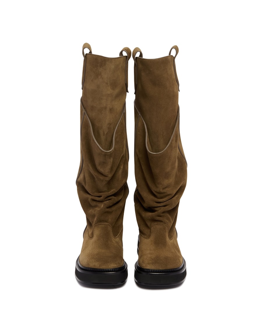 The Attico Combat Boot New Robin Passeggiata Marroni, view 4