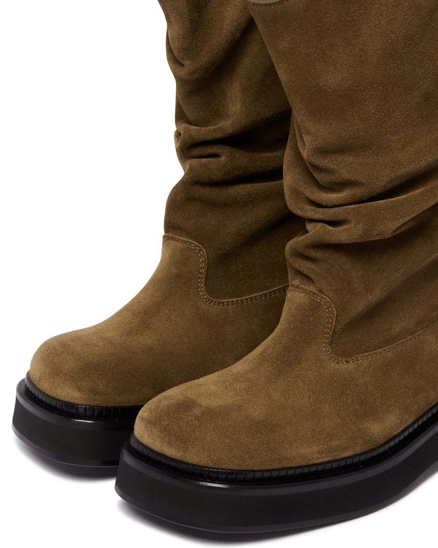 The Attico Combat Boot New Robin Passeggiata Marroni, view 6