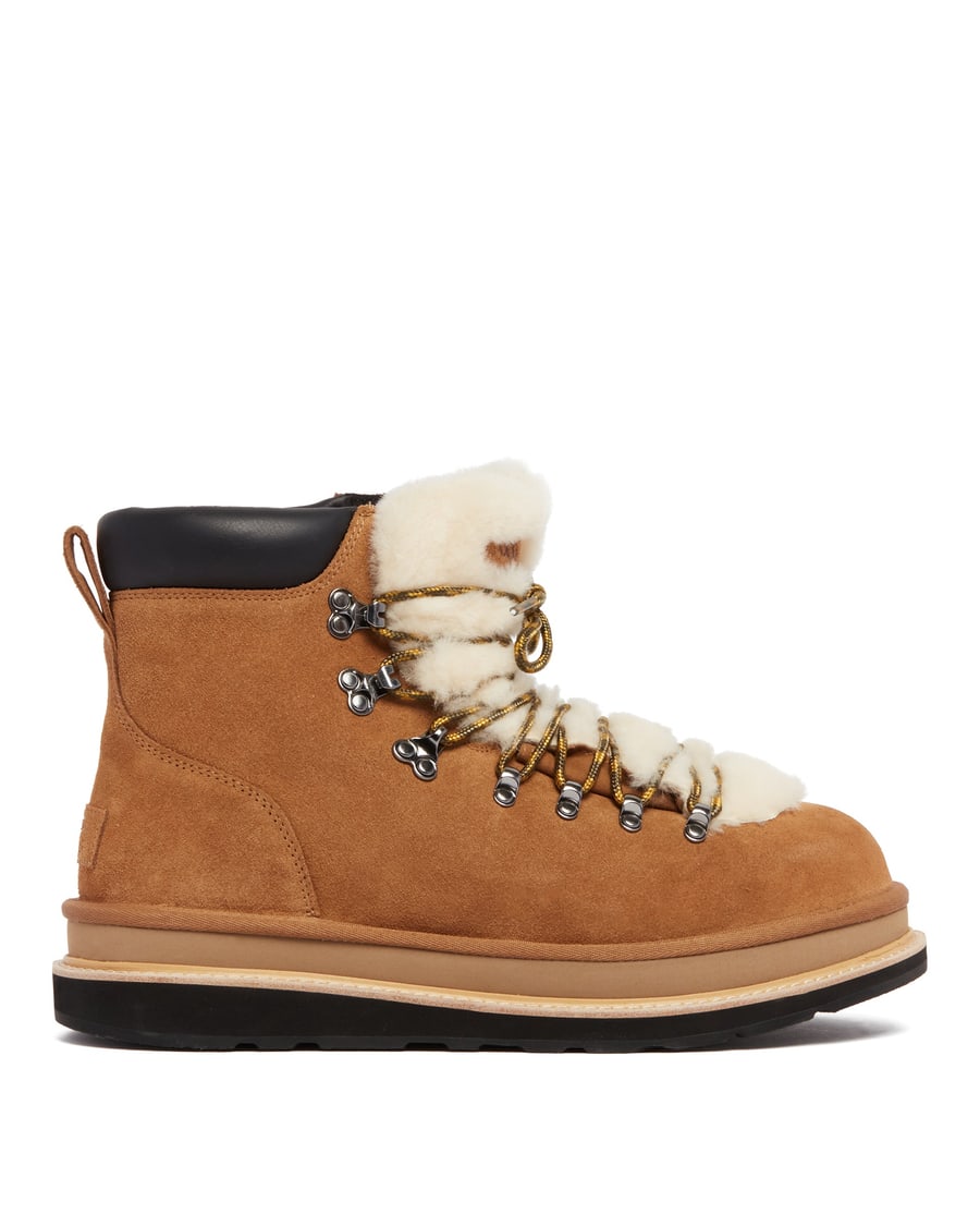 UGG UGG X Sacai Stivaletti Hiker In Pelle Beige