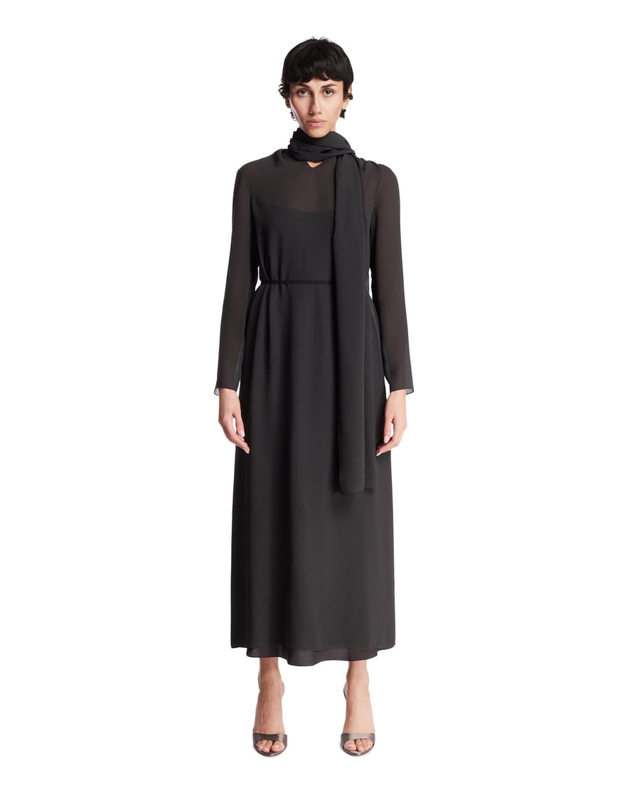 The Row Abito Midi In Seta Grigio