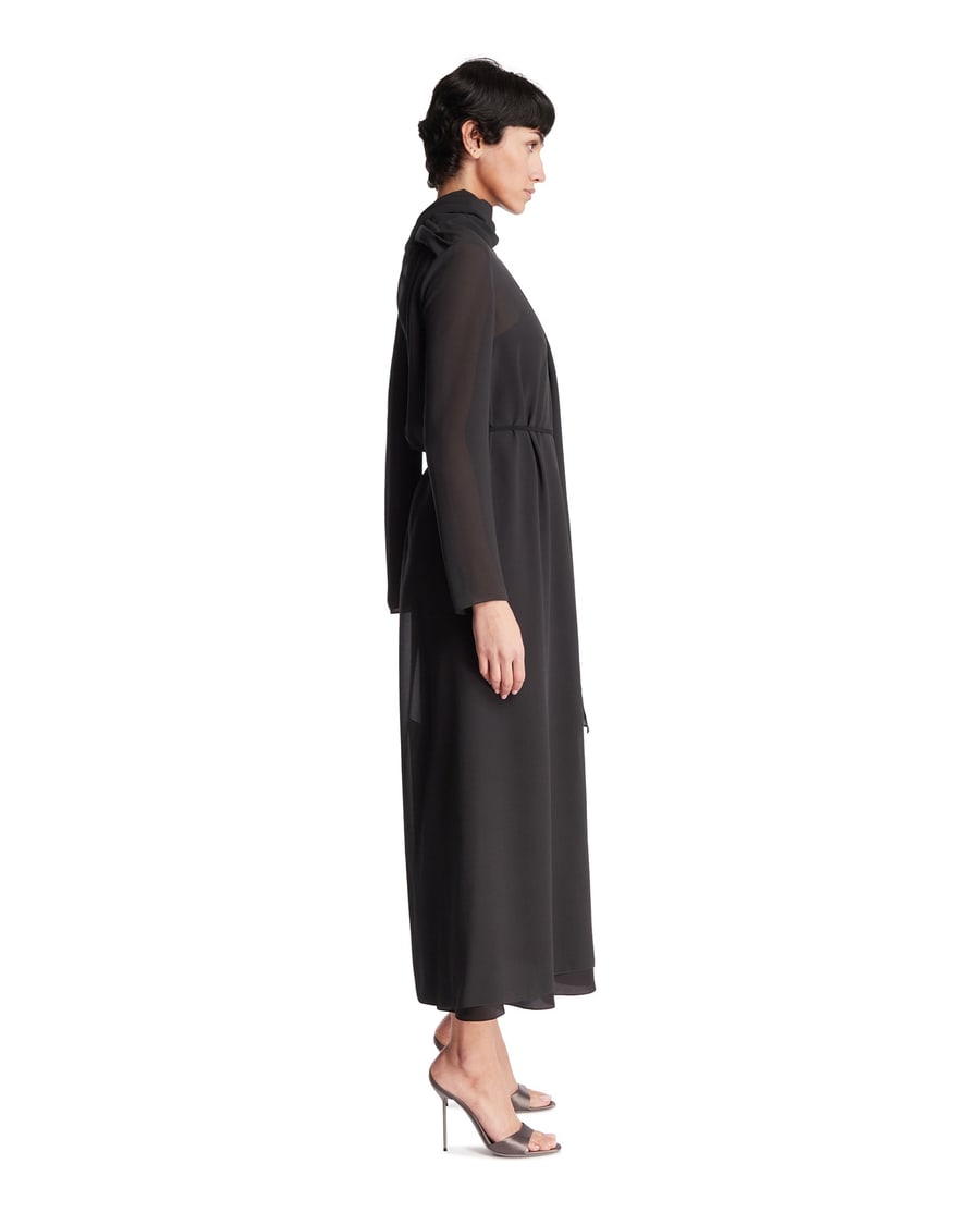 The Row Abito Midi In Seta Grigio, view 4