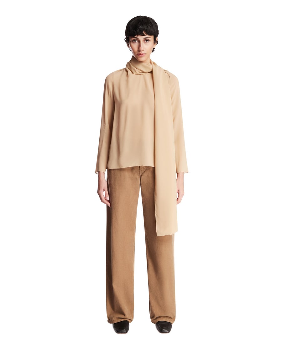 The Row Camicia In Seta Beige