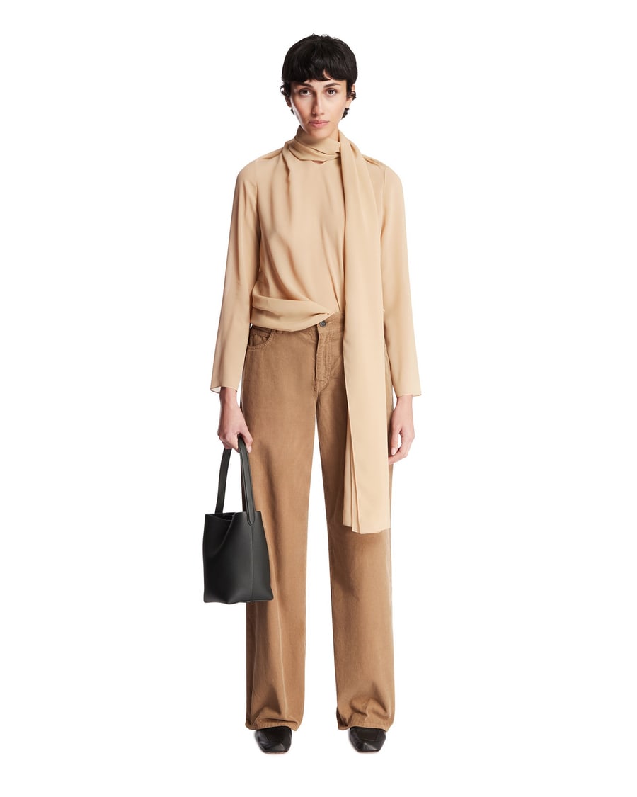 The Row Camicia In Seta Beige, view 3