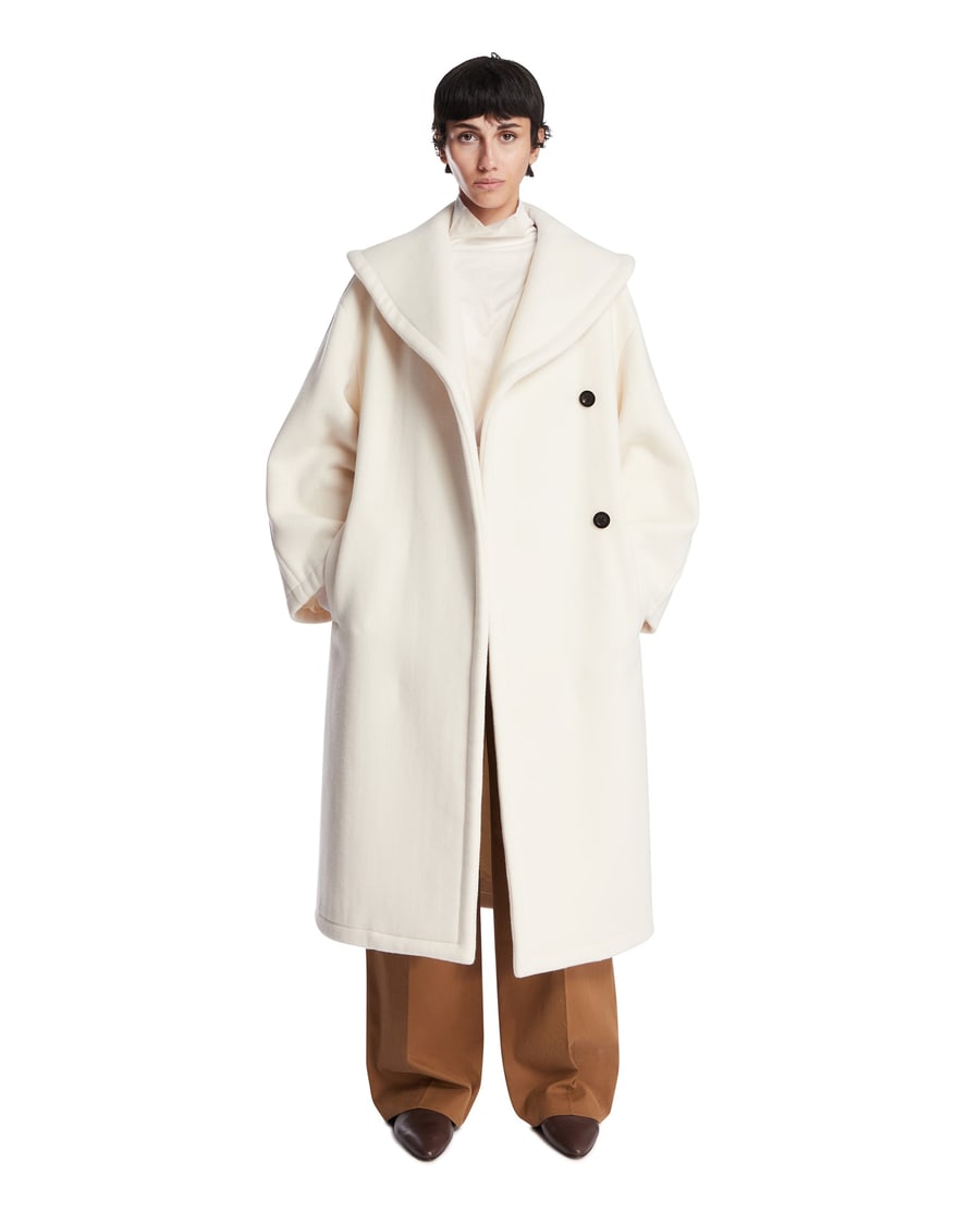 The Row Cappotto in Lana Regino Bianco, view 3