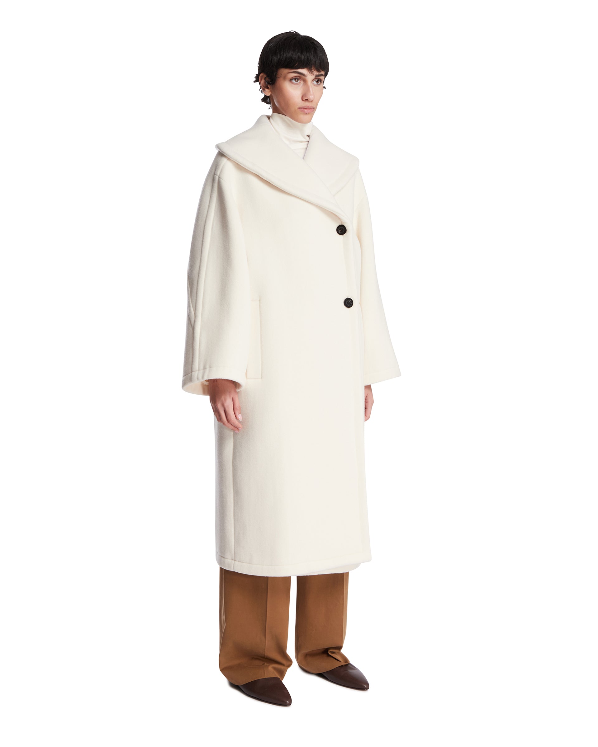 The Row Cappotto in Lana Regino Bianco, view 2