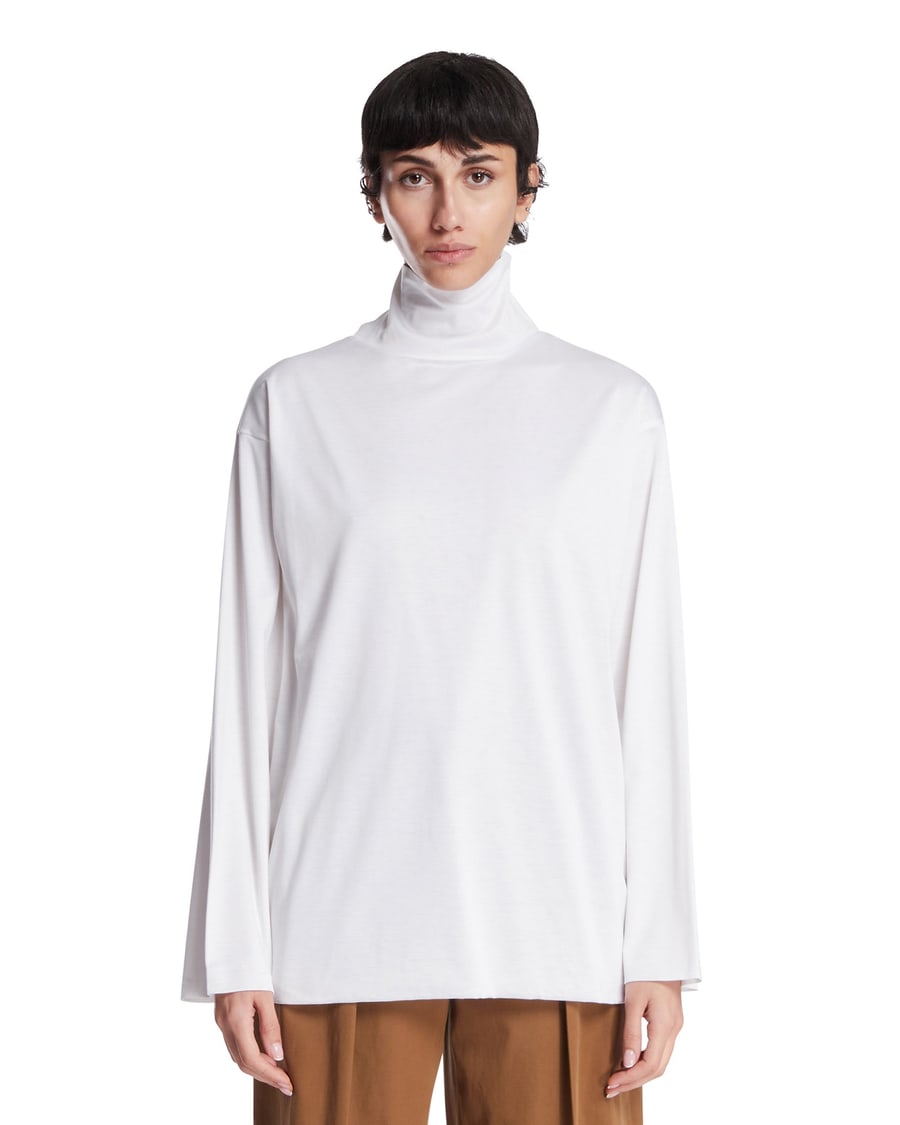 The Row Top In Seta E Cotone Bianco