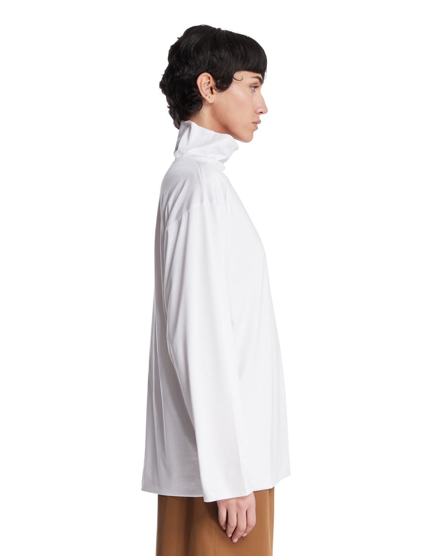 The Row Top In Seta E Cotone Bianco, view 4