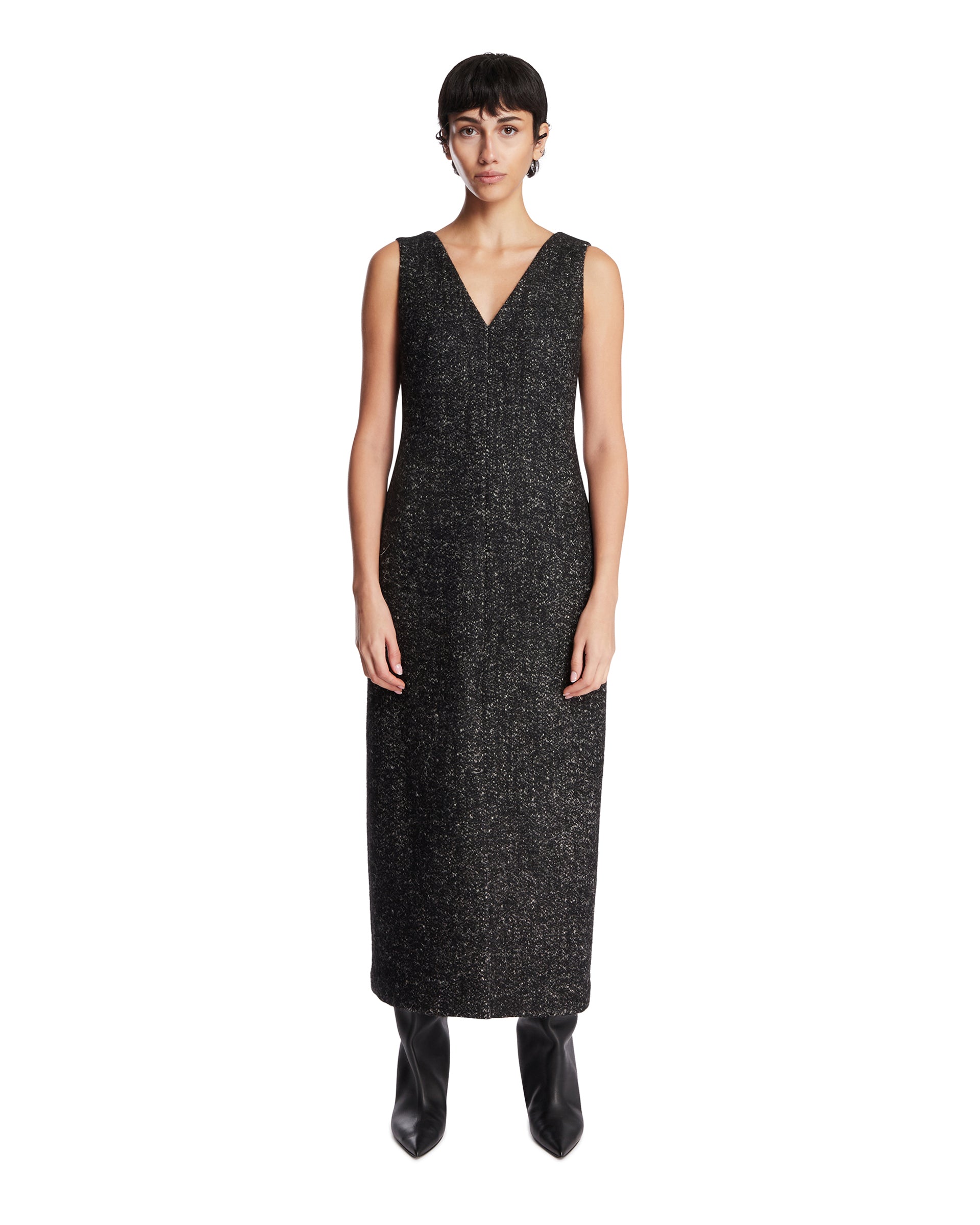 The Row Abito Midi In Lana Nero