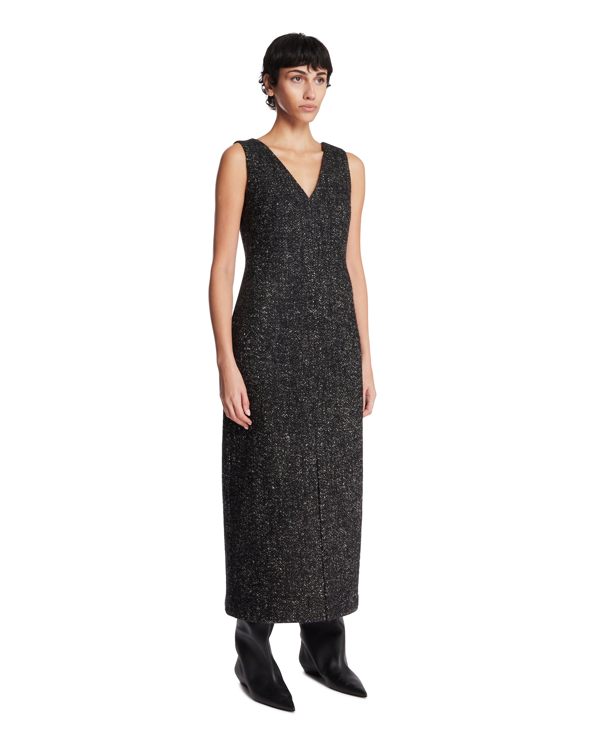 The Row Abito Midi In Lana Nero, view 2