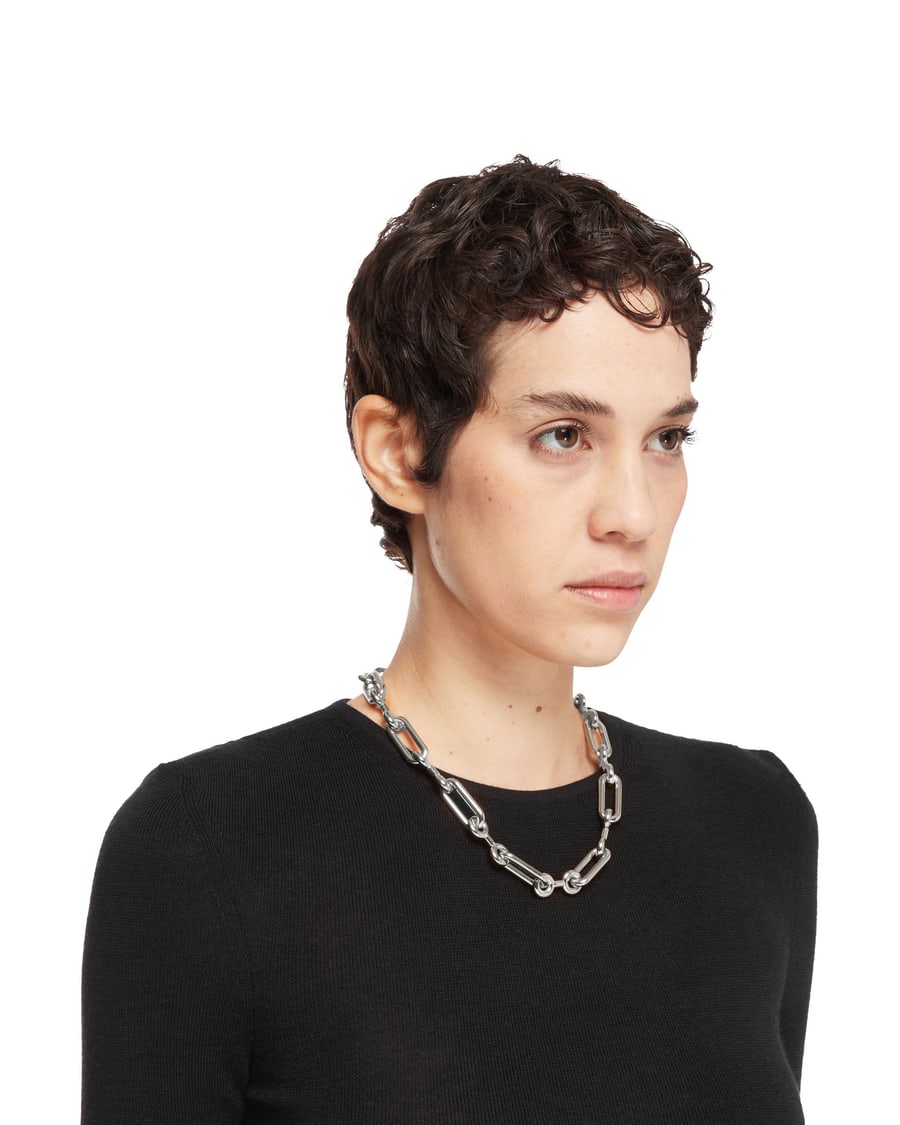 CHARLOTTE CHESNAIS Collana Binary Argento, view 2
