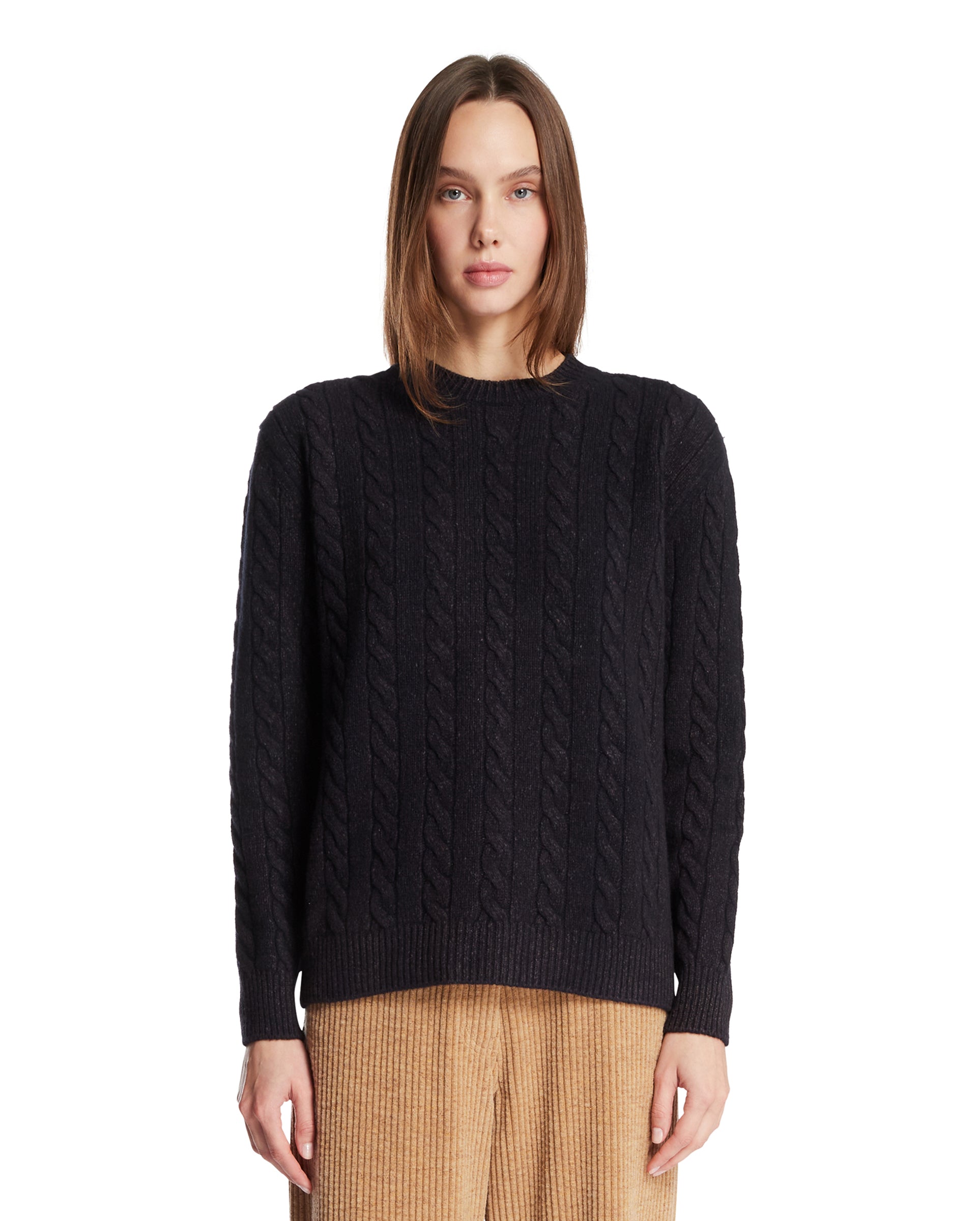 The Row Maglione In Lana A Trecce Blu