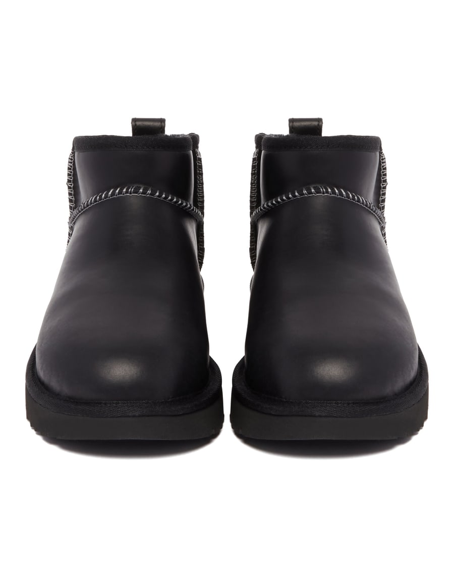 UGG Stivali Classic Ultra Mini Leather Regenerate Neri, view 4